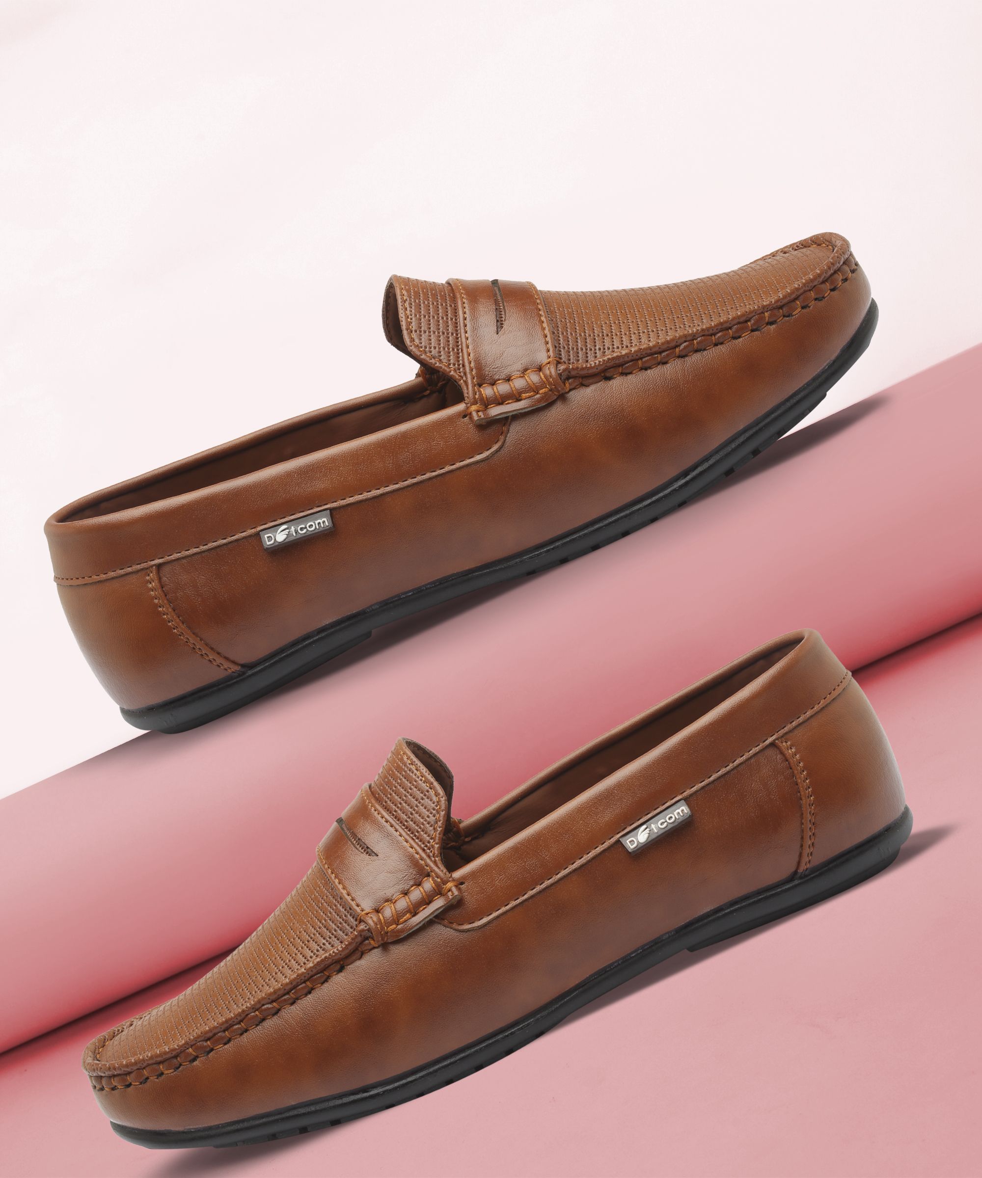 action Lightweight | Comfortable | Trendy | Daily Wear | Synthetic Leather Loafers For Men-picture-2