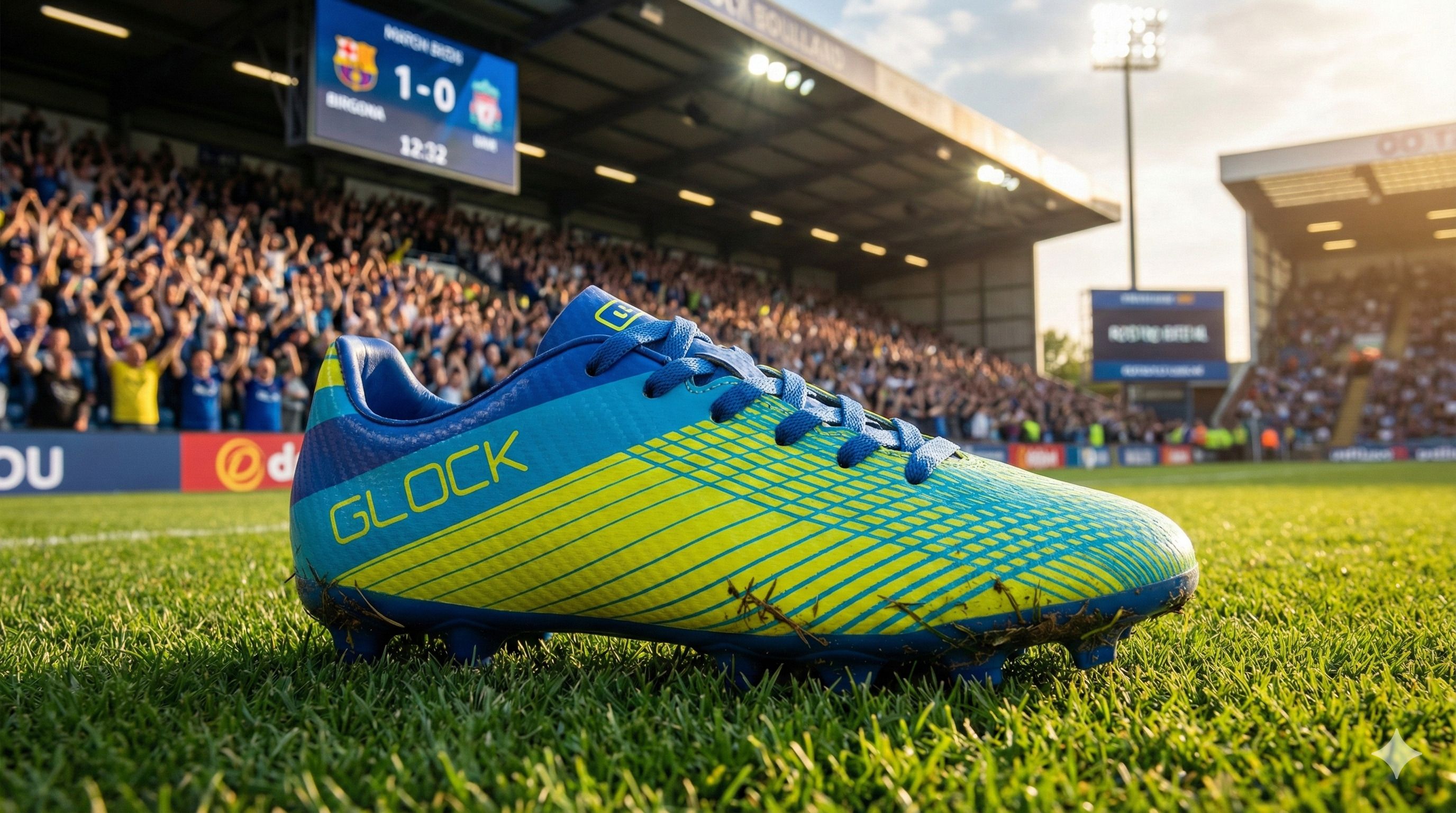 glock football shoes with marker cones, saucer cones and pump boots for men