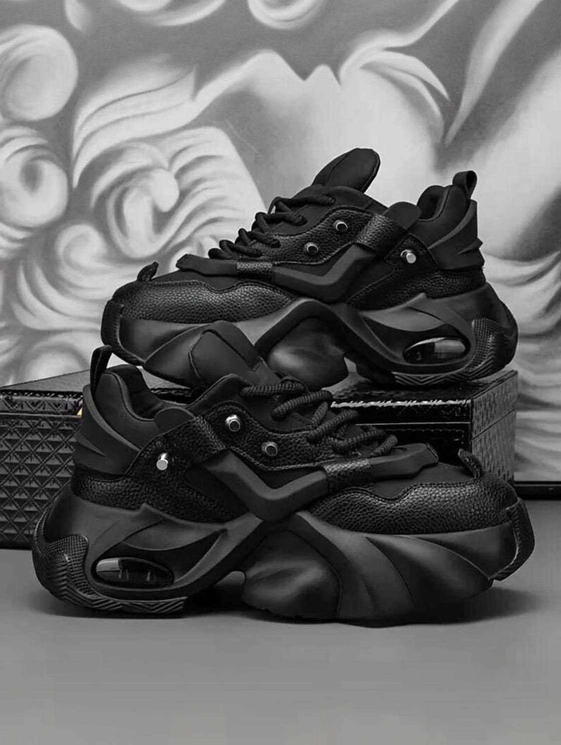 Chunky Sneakers for Men | Stylish Casual Sports & Walking Shoes (117-BLACK-8) Sneakers For Men-image-38