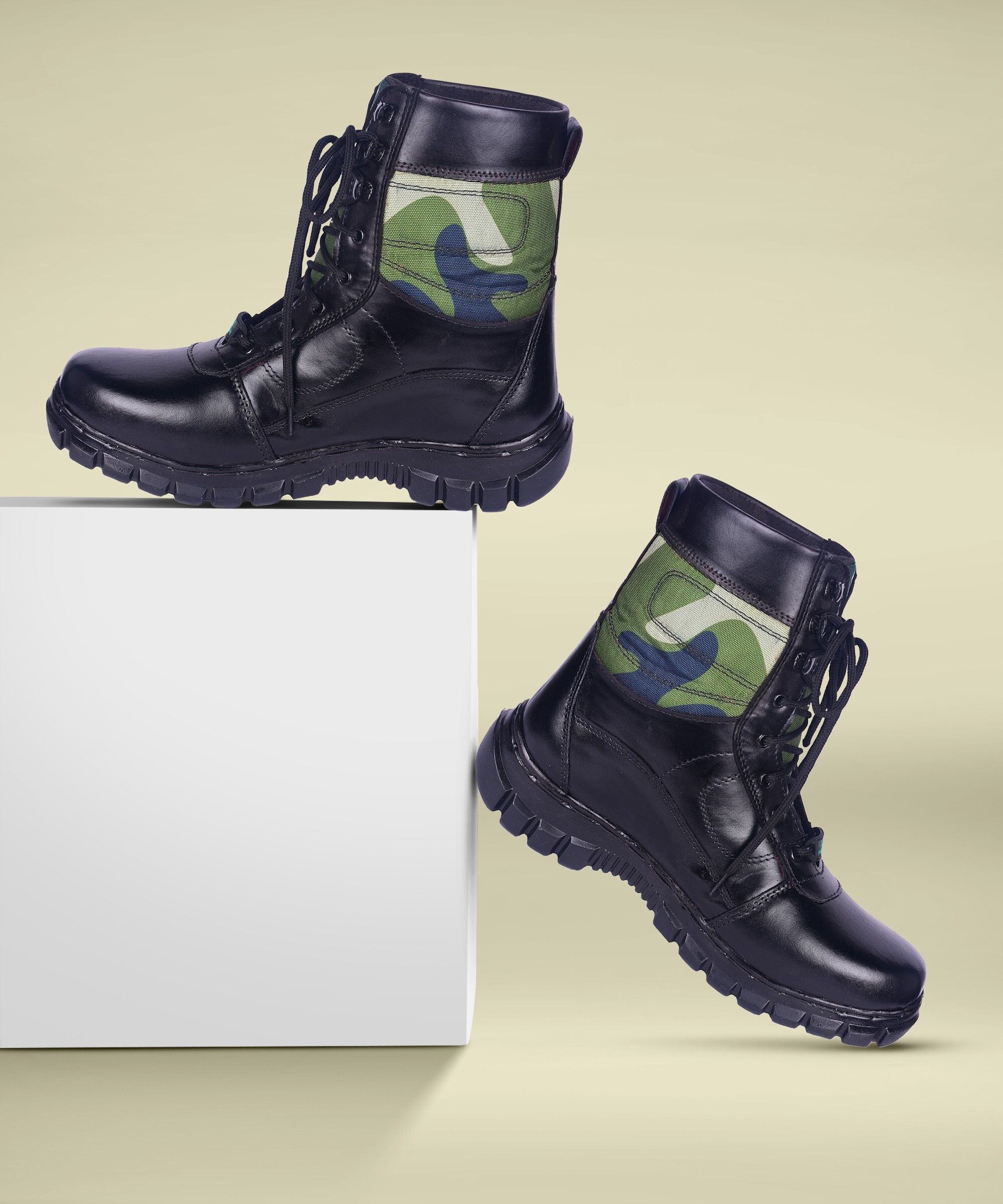 para commando LEATHER COMBAT ARMY BOOT SHOES FOR MEN / ARMY /COMBAT BOOTS /DMS SHOES Boots For Men-picture-21