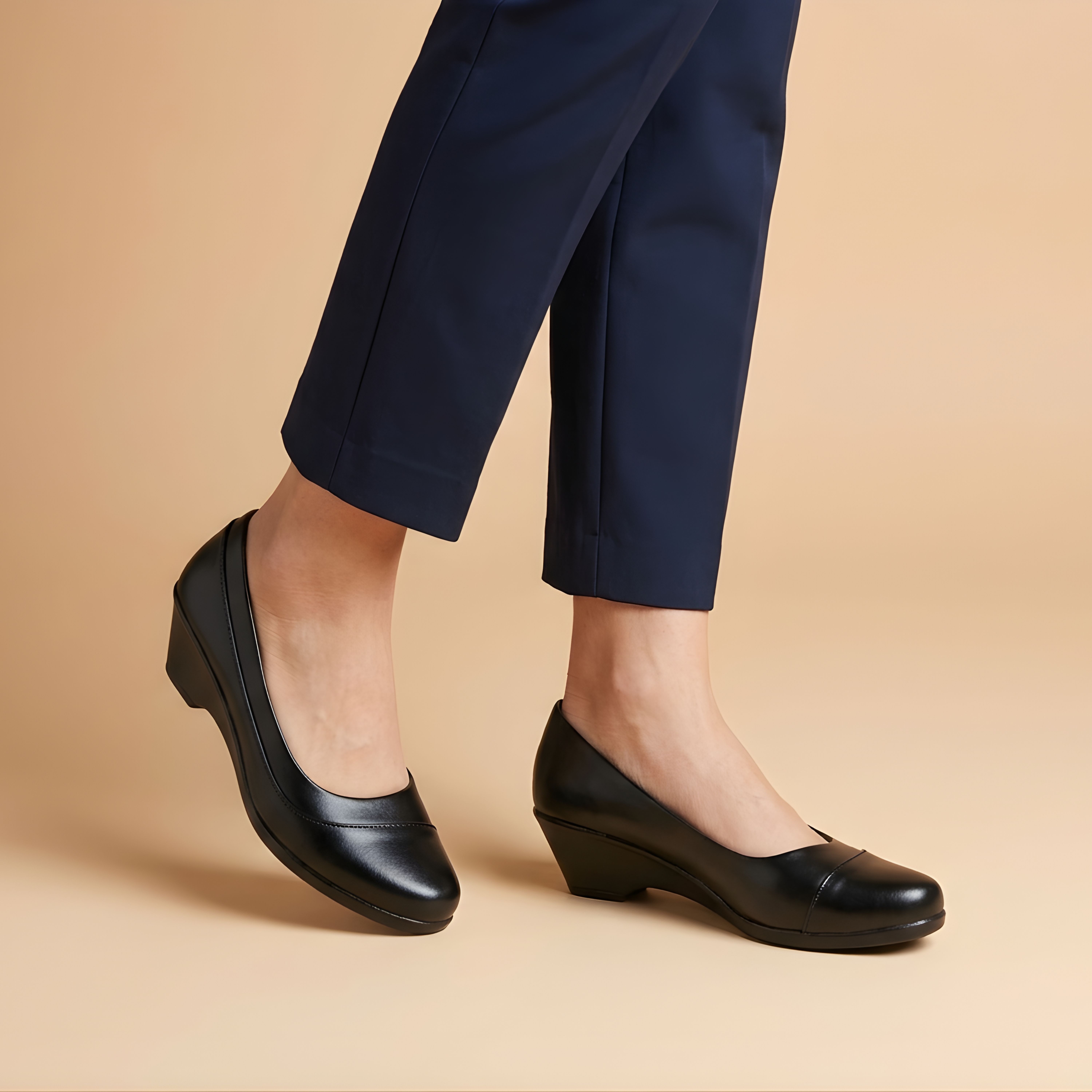 REWANA Wedge Bellies for Women Formal Daily Wear Shoes Corporate Casuals For Women-image-15