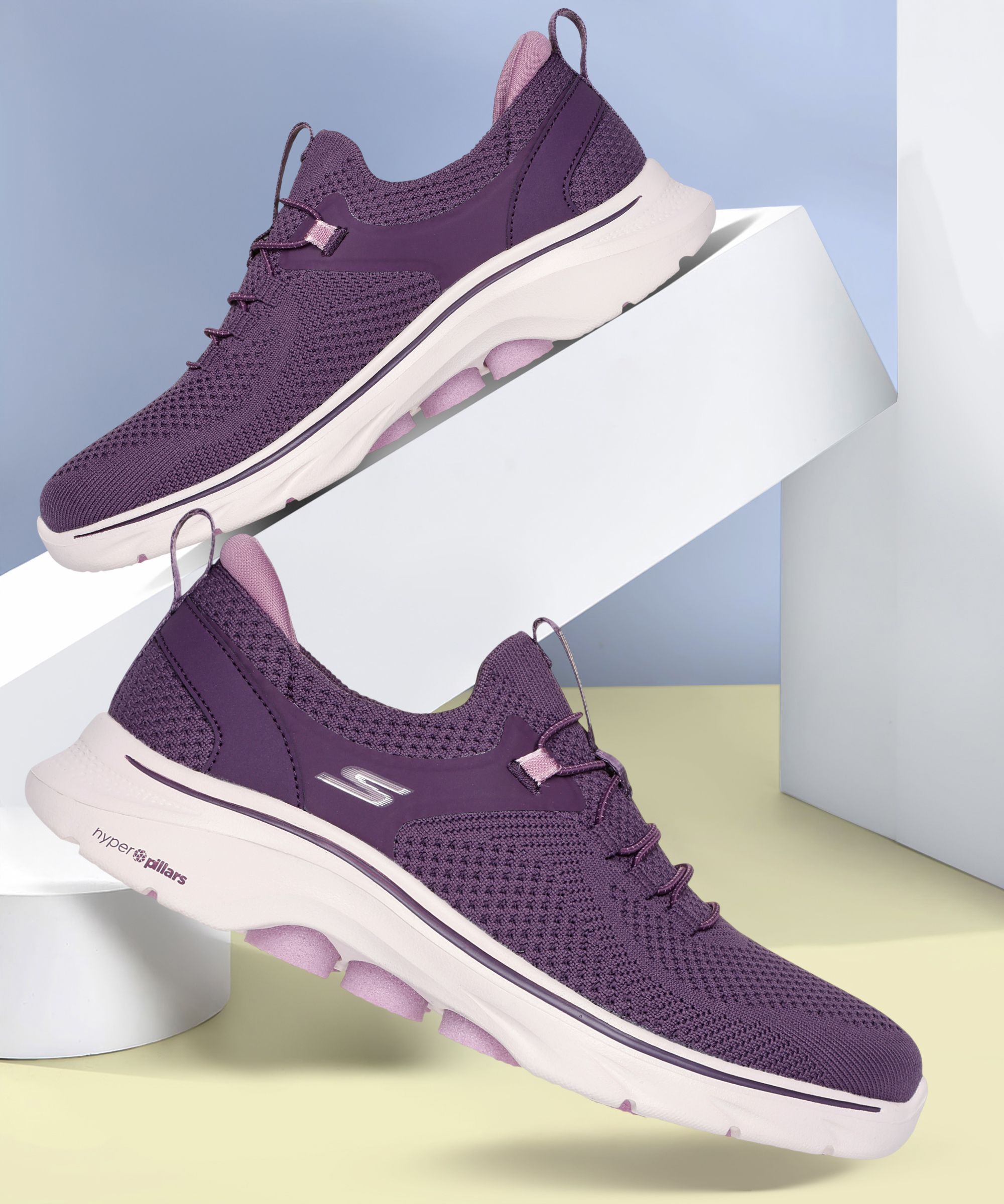 GO WALK 7 - ABIE Plum Walking Walking Shoes For Women-image-45