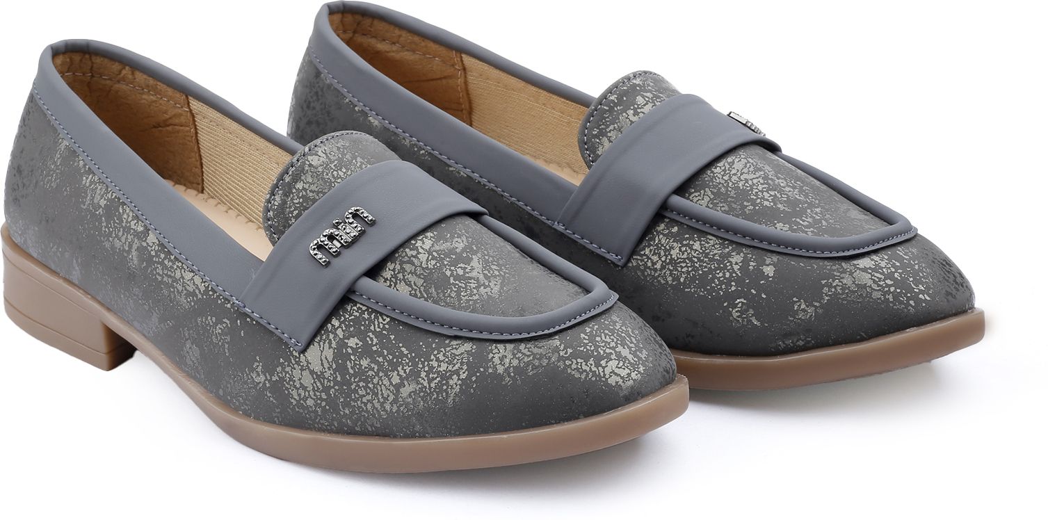Women's New Stylish Grey Casual Formal Slipon Loafers Shoes And Party Wear Shoes Slip On For Women-image-37