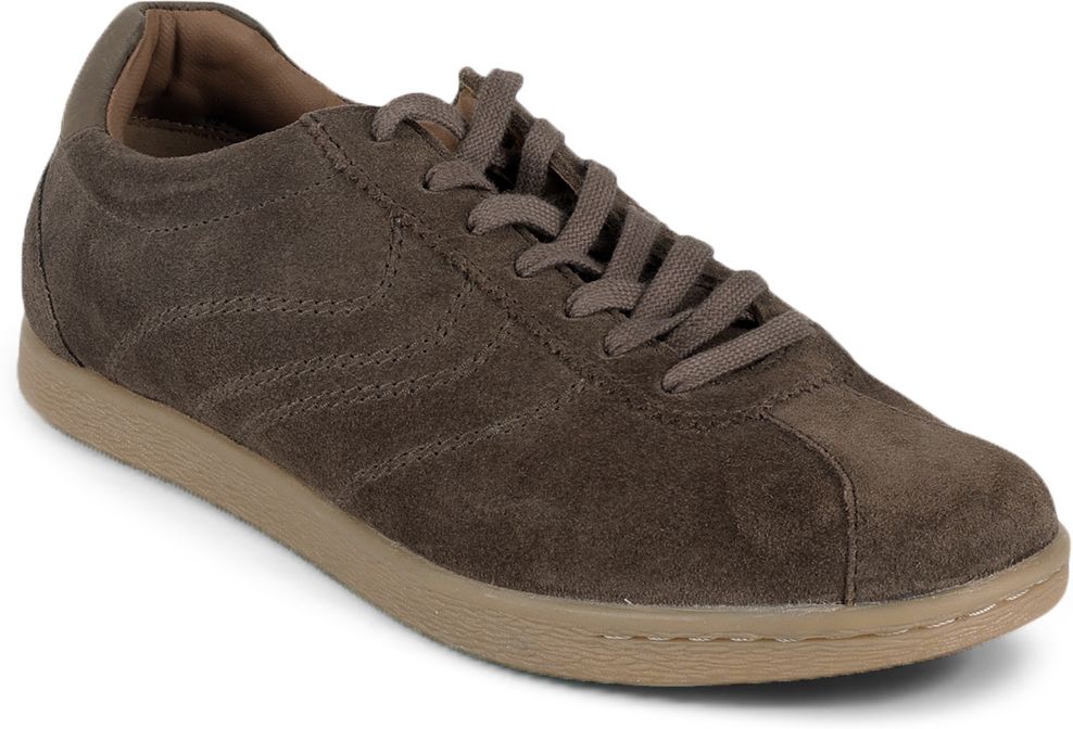 Thomas Crick Men's Brown GREG Suede Leather Casual Lace-Up Sneakers For Men-picture-12