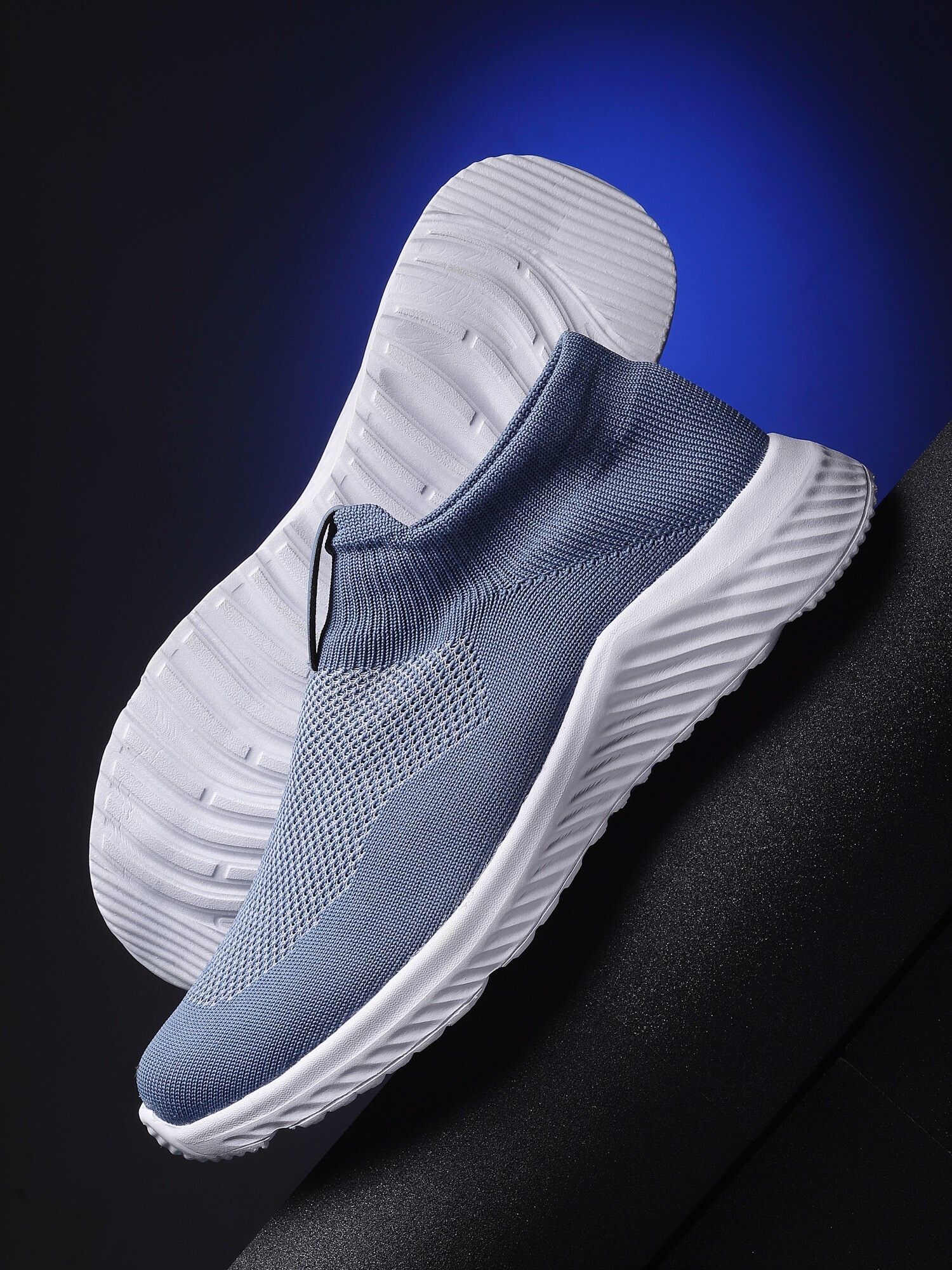 Moonwalk-01 Blue Sports,Walking,Gym,Casual Slipon,Stylish Walking Shoes For Men