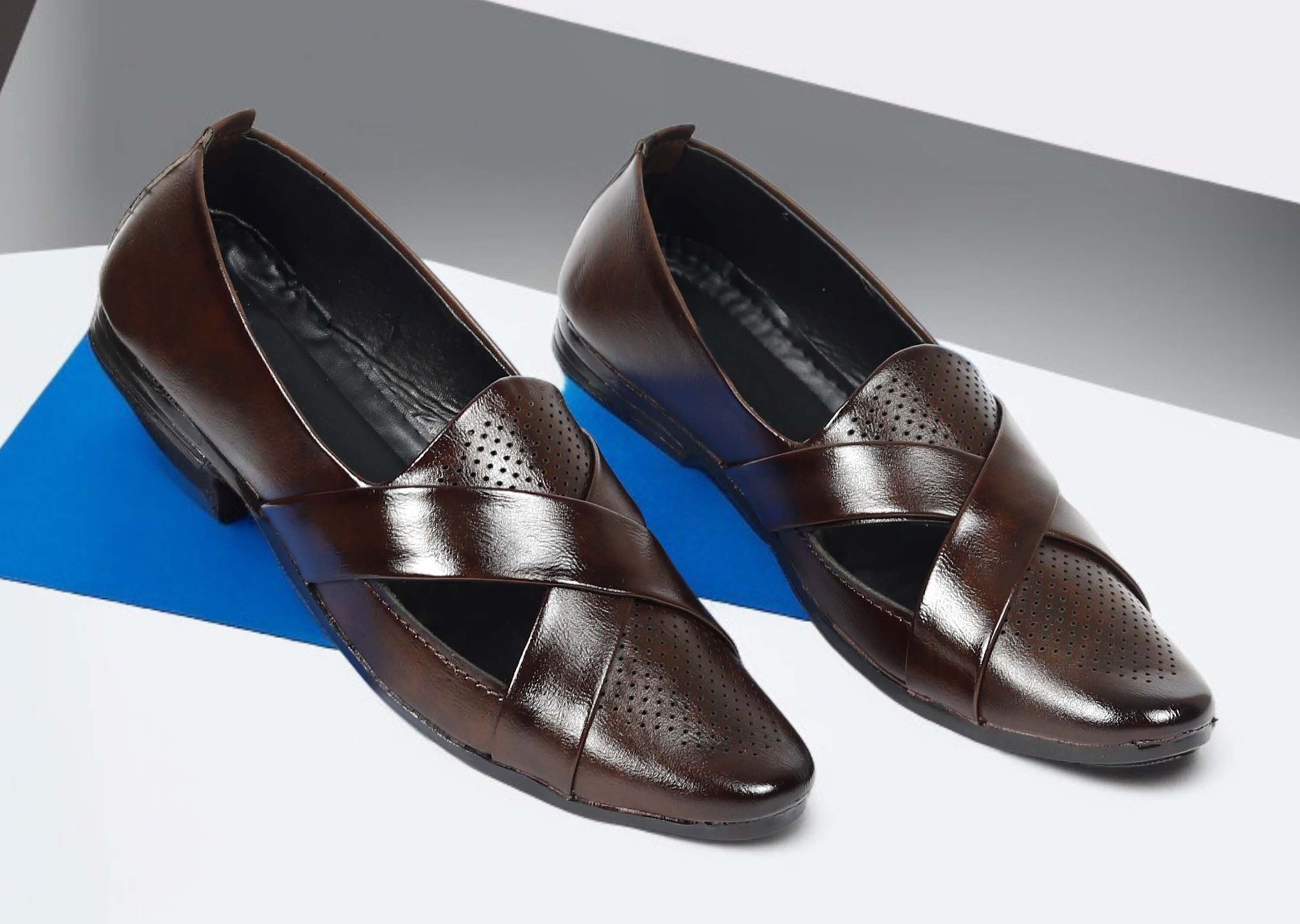brandigo Slip-On Style: Easy to wear with a snug fit, perfect for quick on-the-go use. Mojaris For Men-picture-13