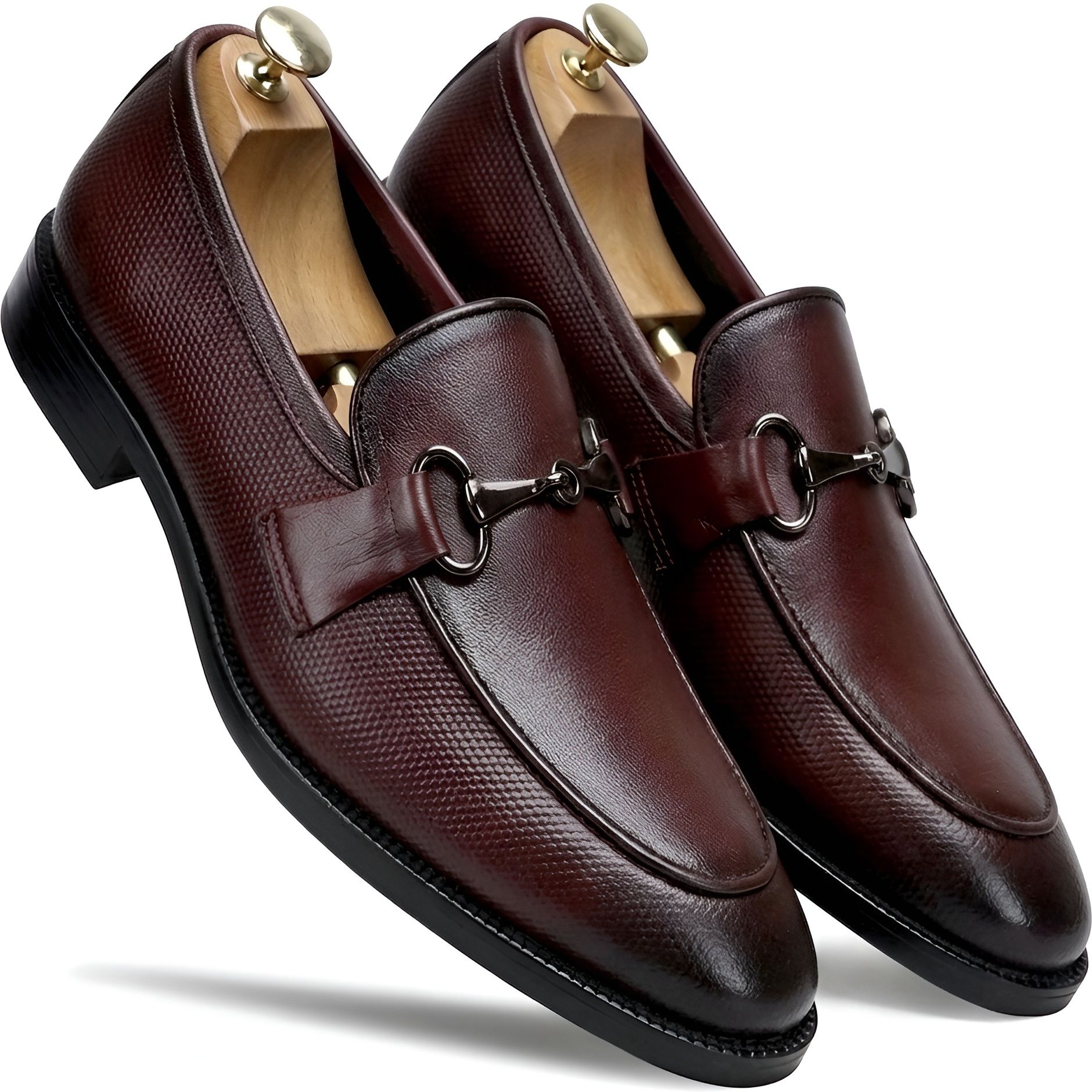 tom hendrix Men's Genuine Leather Handcrafted Slip-On Horsebit Loafers Slip On For Men-picture-25