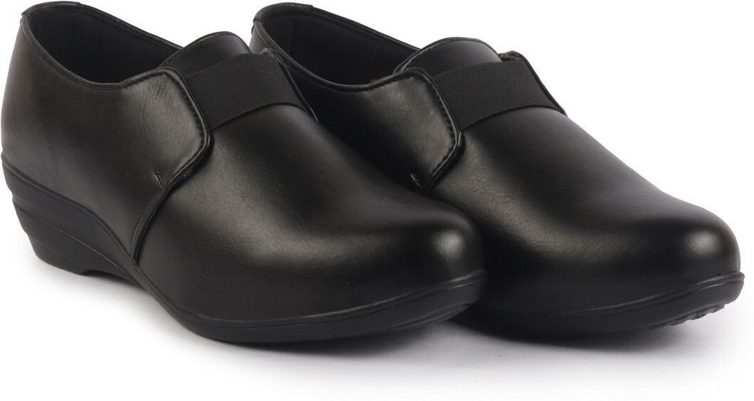 fausto Elastic Strap Slip-On Wedge Formal Shoes|Office Shoes|Lightweight And Cushioned Slip On For Women-picture-38