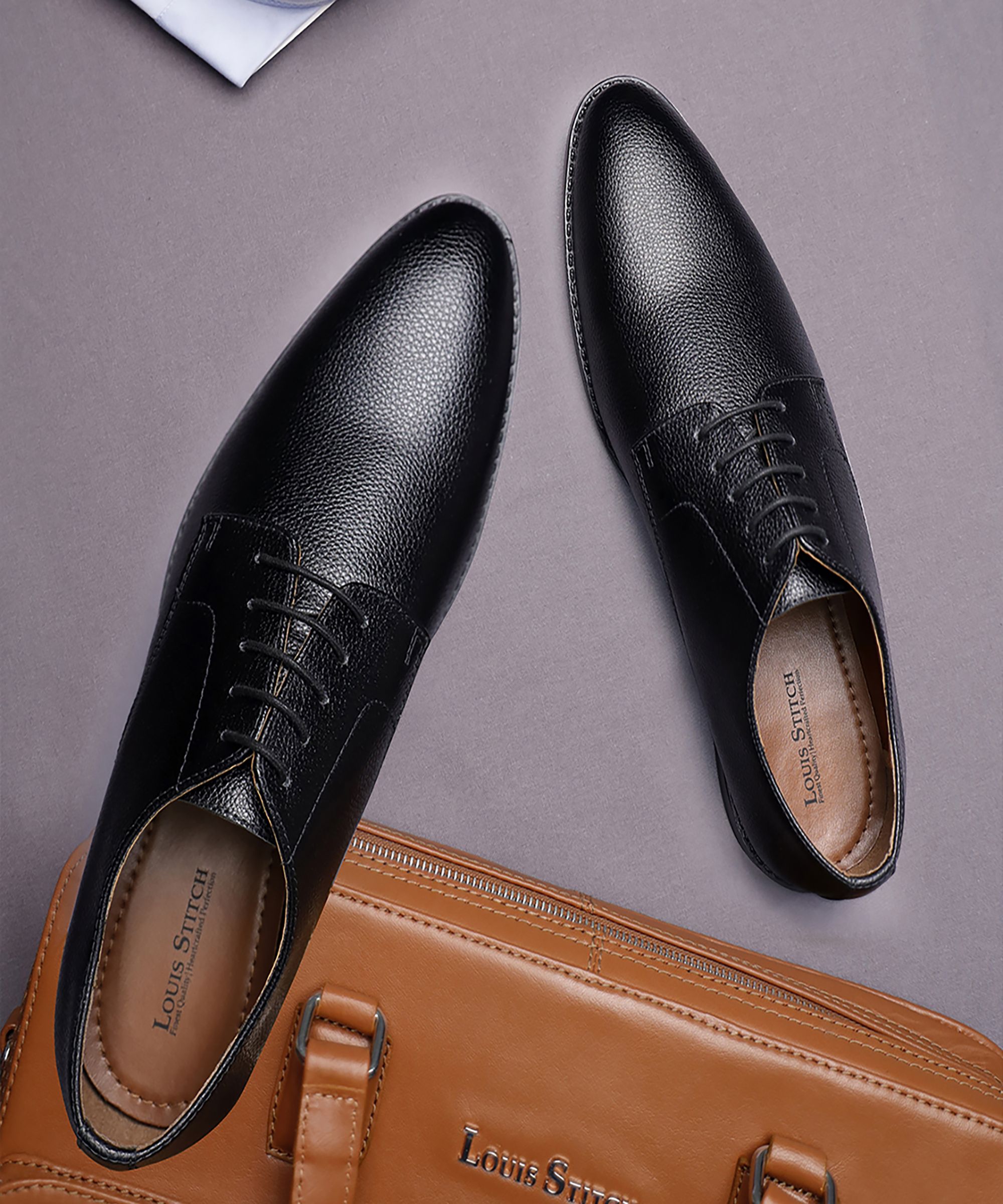 Mens Derby Formal Lace Up Shoes, Black - RGPDPL - UK 10 Derby For Men-image-6