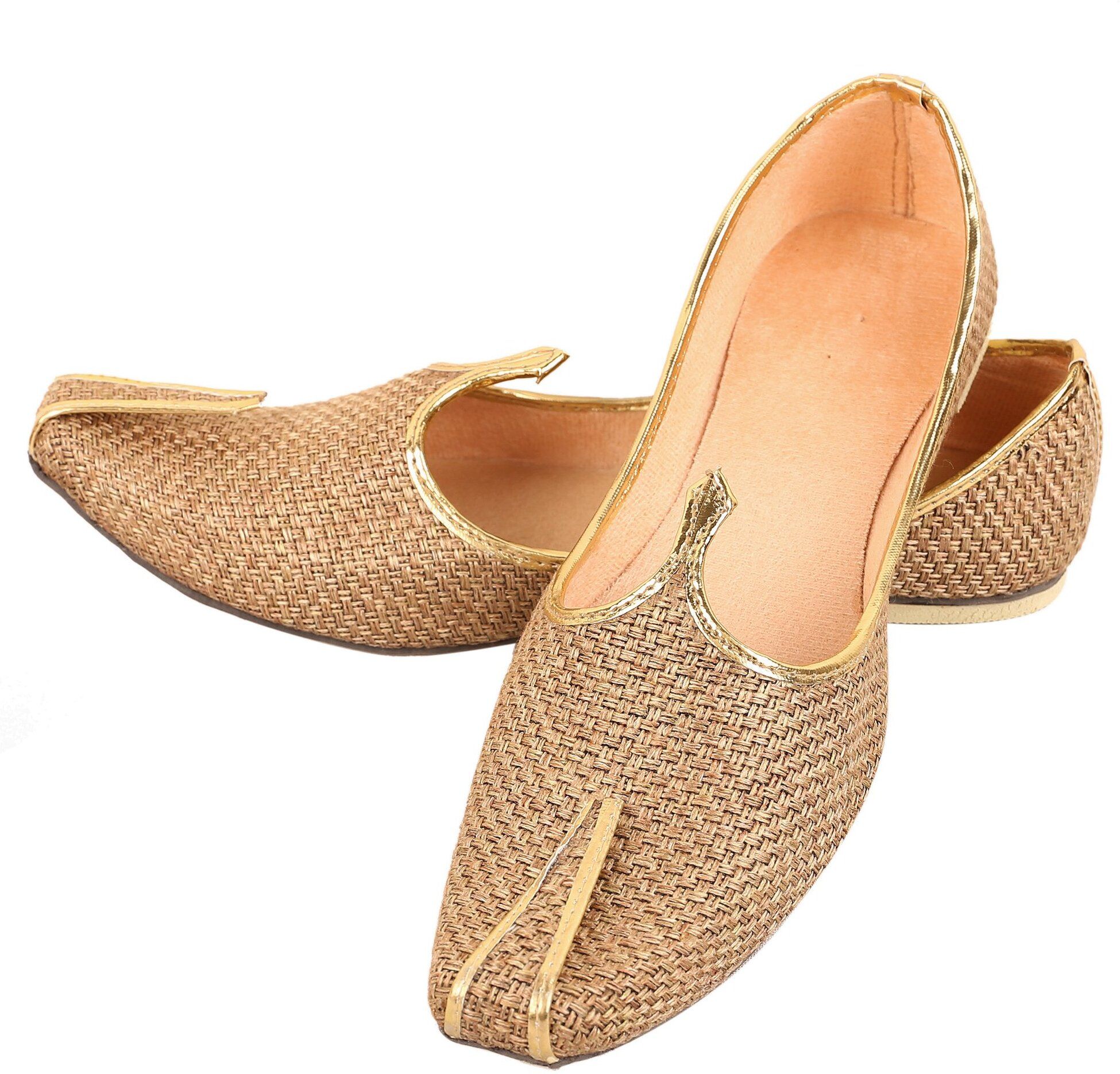 Men Jute Juti Jutti for Men Rajasthani Wedding Loafer Casuals For Men-image-10