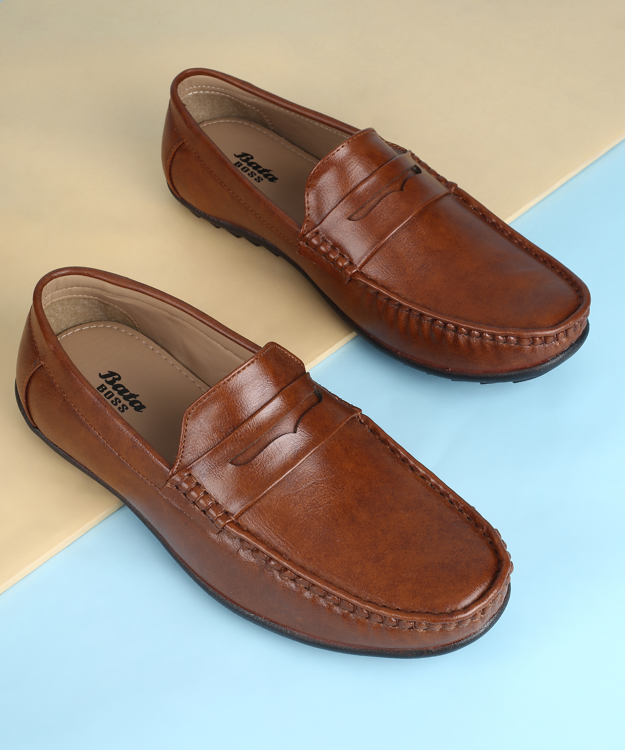 Bata Loafers For Men (Brown)