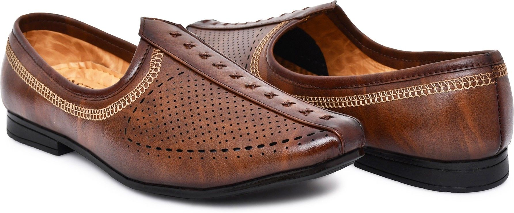 stroll Men's Stylish Nagra Jutis Mojaris For Men-picture-10