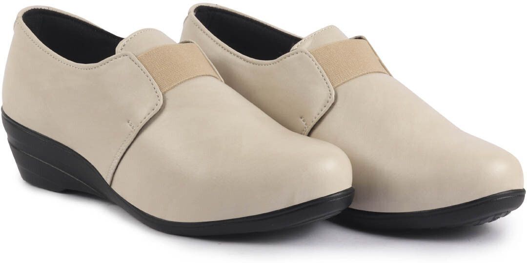 fausto Elastic Strap Slip-On Wedge Formal Shoes|Office Shoes|Lightweight And Cushioned Slip On For Women-picture-13
