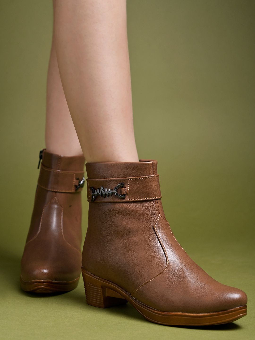 Smart Casual Side Buckle Detailed Boots For Women & Girls Boots For Women-image-45