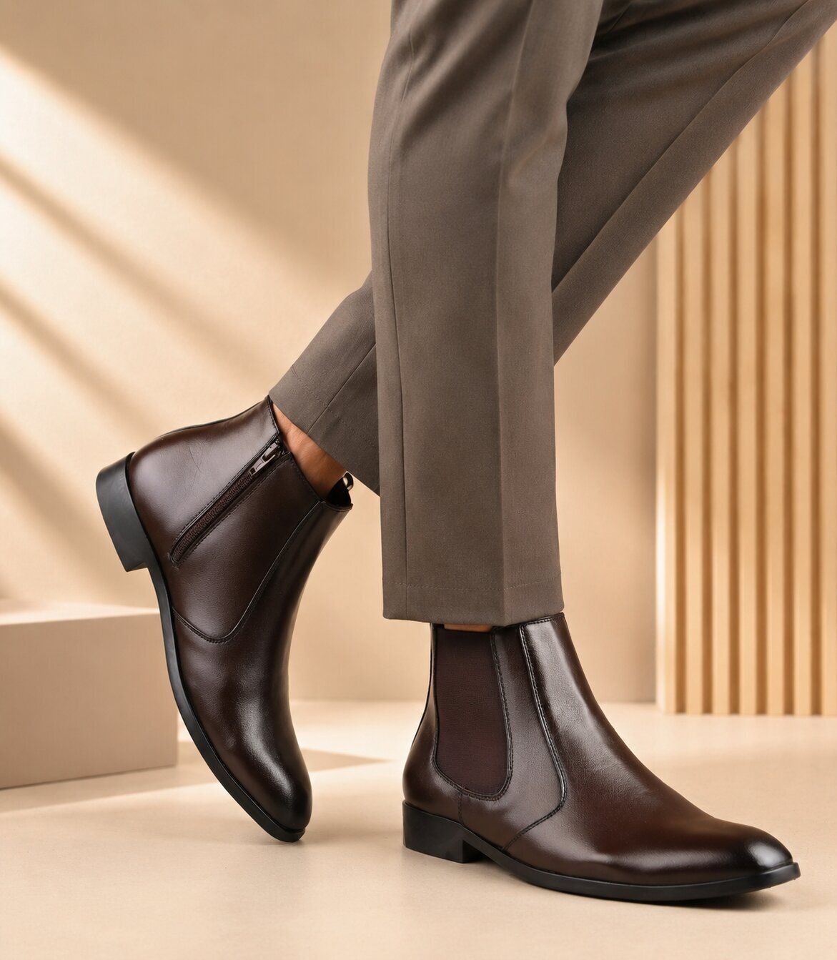 CHELSEA BOOT SQUARE SHAPE SHOES FOR MEN FOR EVERY OCCASIONS Boots For Men-image-32