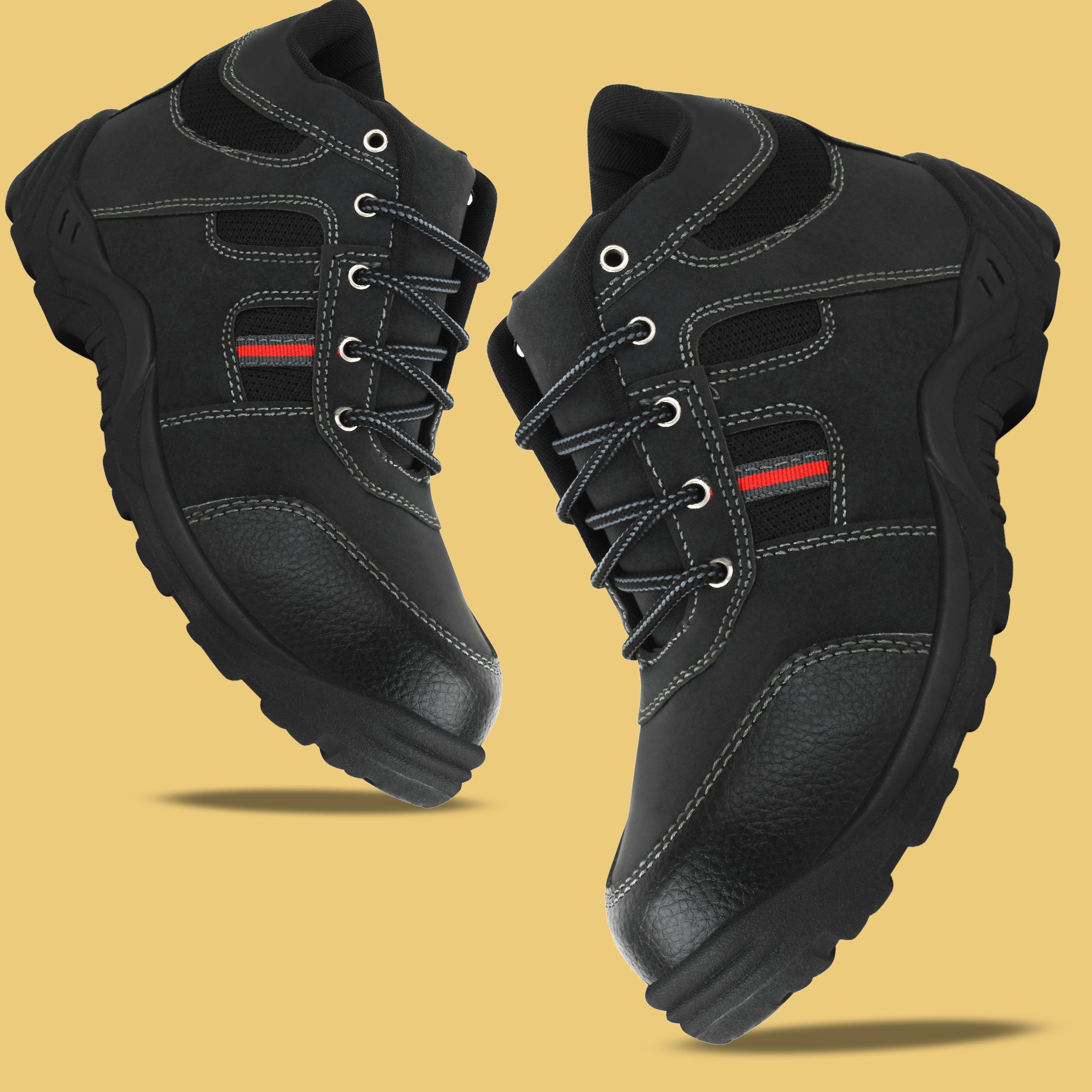 elecant Industrial Safety Shoes with Steel Toe Protection and PVC Sole For Men-picture-12