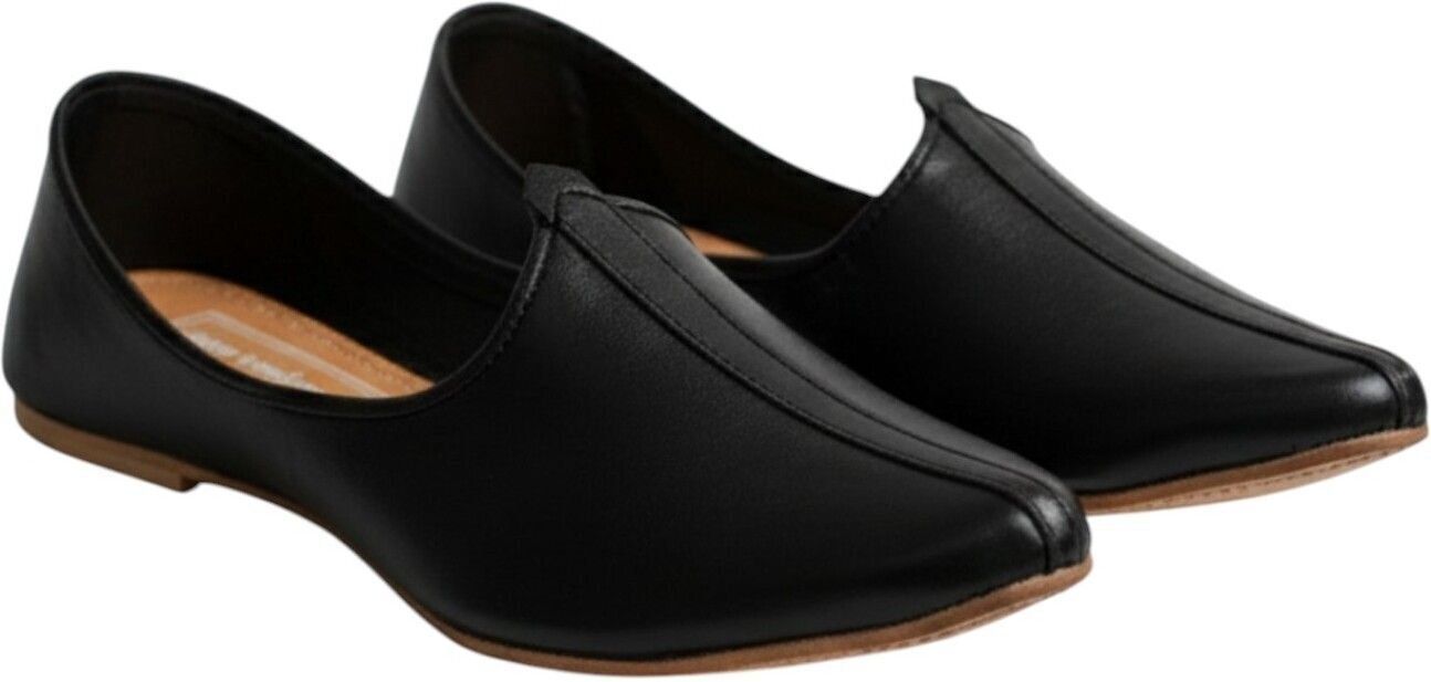 ekaaya Men's Jalsa Jutti,Jutis For Men black Slip On For Men-picture-43
