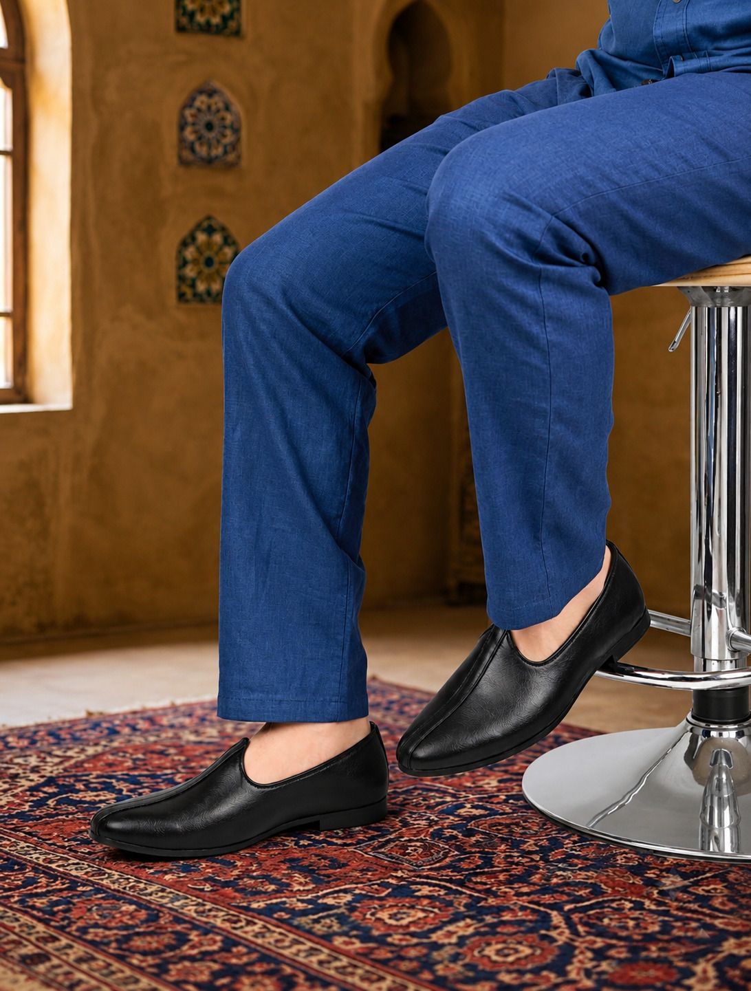 r rj trends Men's Traditional Jalsa Jutti | Royal Ethnic Mojari Shoes Loafers For Men-picture-34