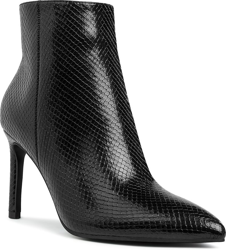 london rag Textured Stiletto Heel Ankle Boots For Women-picture-10