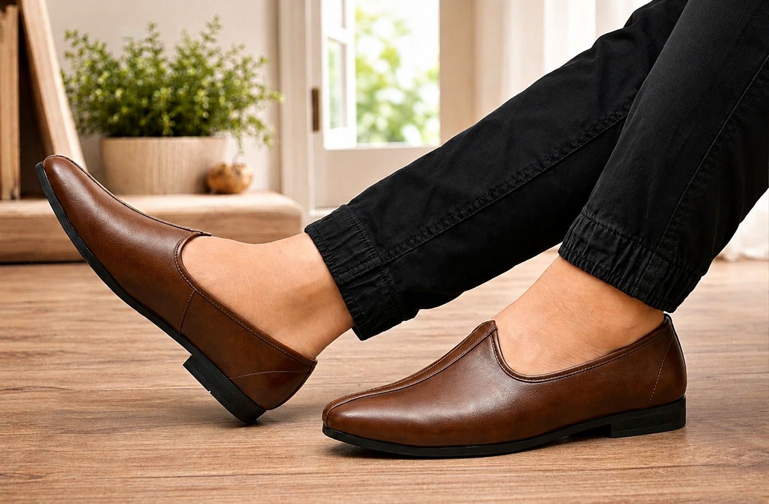 r rj trends Men's Dark Brown Traditional Jalsa Mojaris | Comfortable Ethnic Footwear Bellies For Men-picture-17