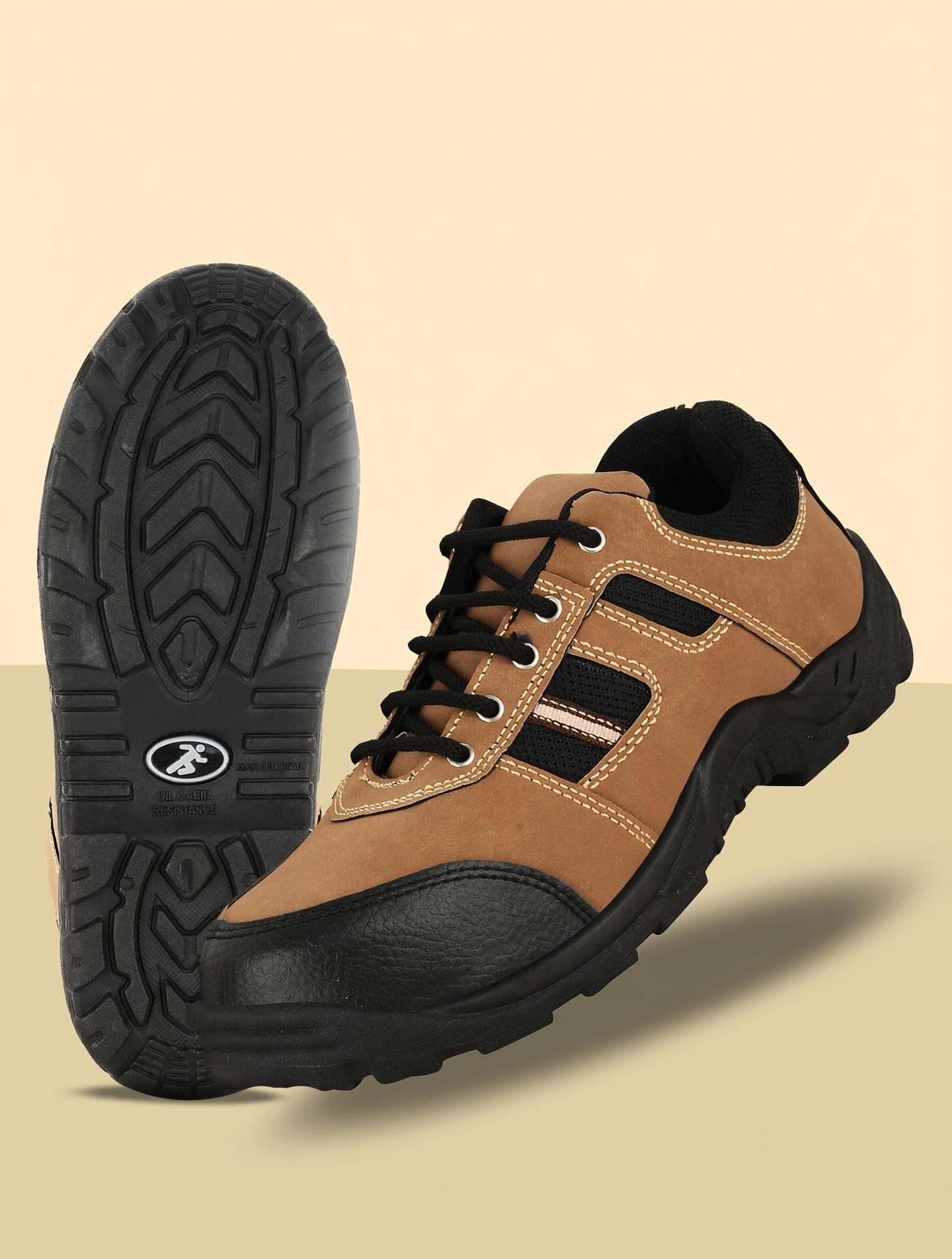 elecant PVC Safety shoes with steel toes for warehouse, industrial and construction use Boots For Men-picture-19