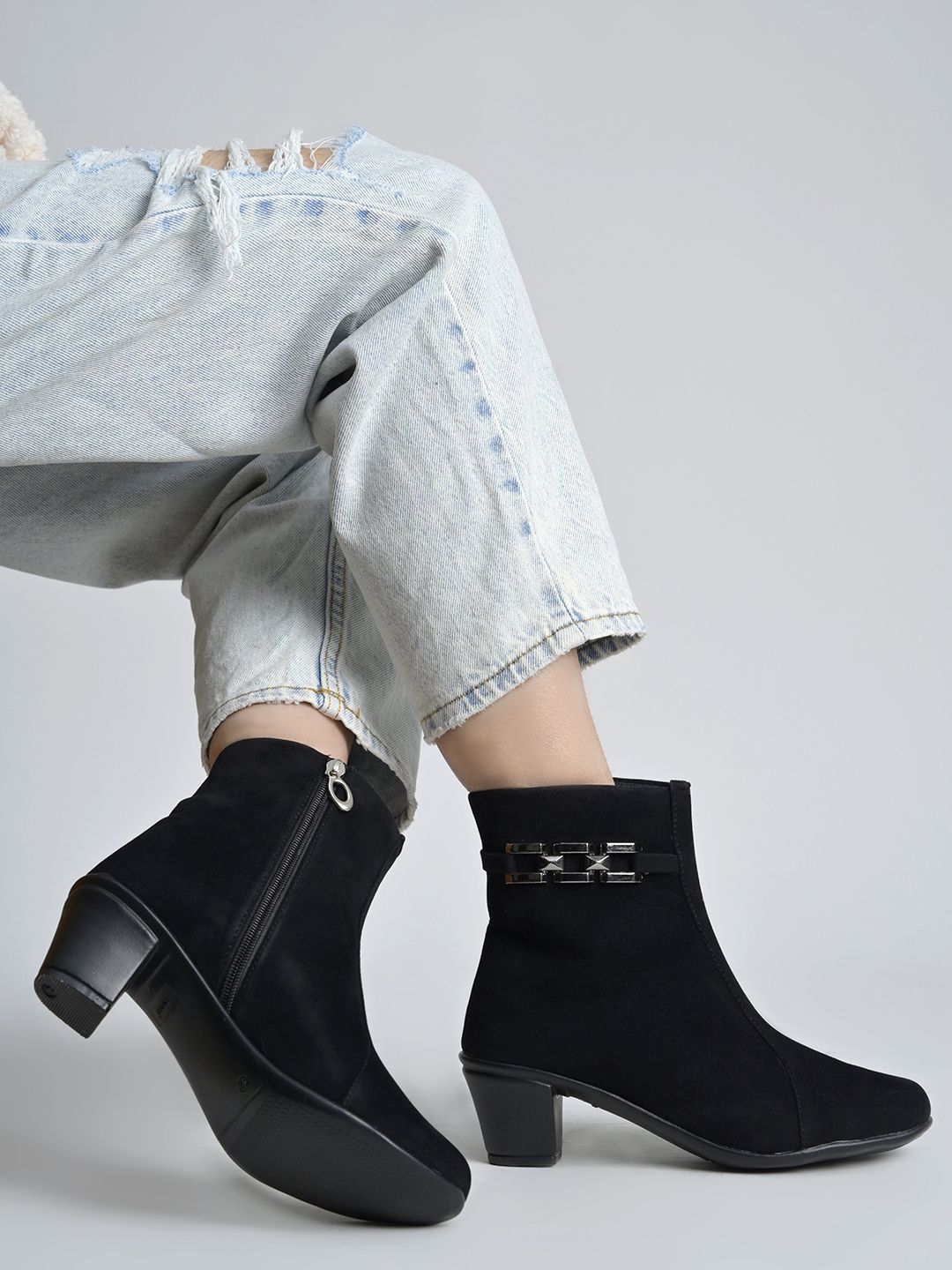 shoetopia Daily College Comfy|Casual Mid Top|Winter Boots|Trendy Zip Boots For Girls Boots For Women-picture-11