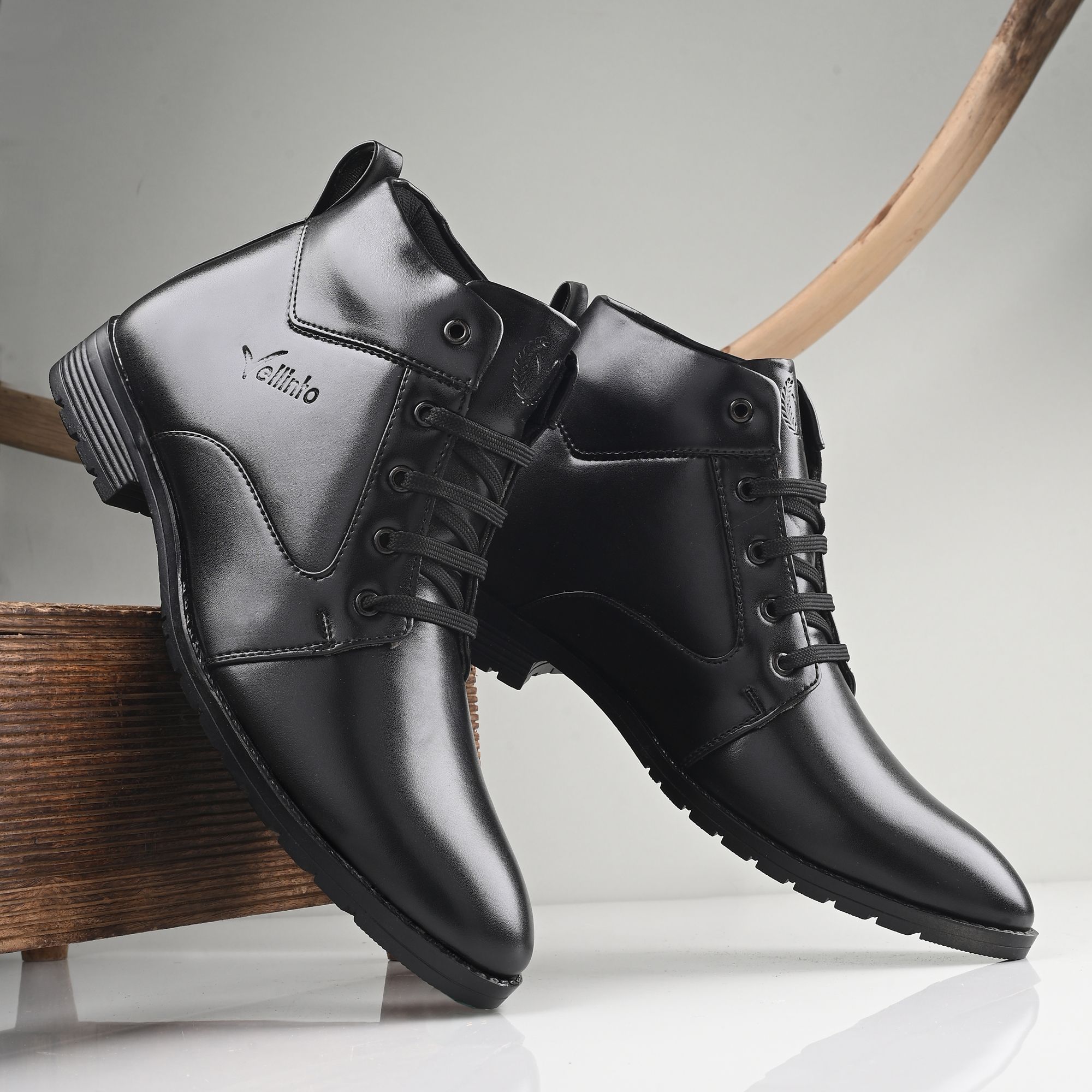 Vellinto HOWARD Casual Boots For Men ll Synthetic Leather Formal Shoes For Men Boots For Men-picture-22