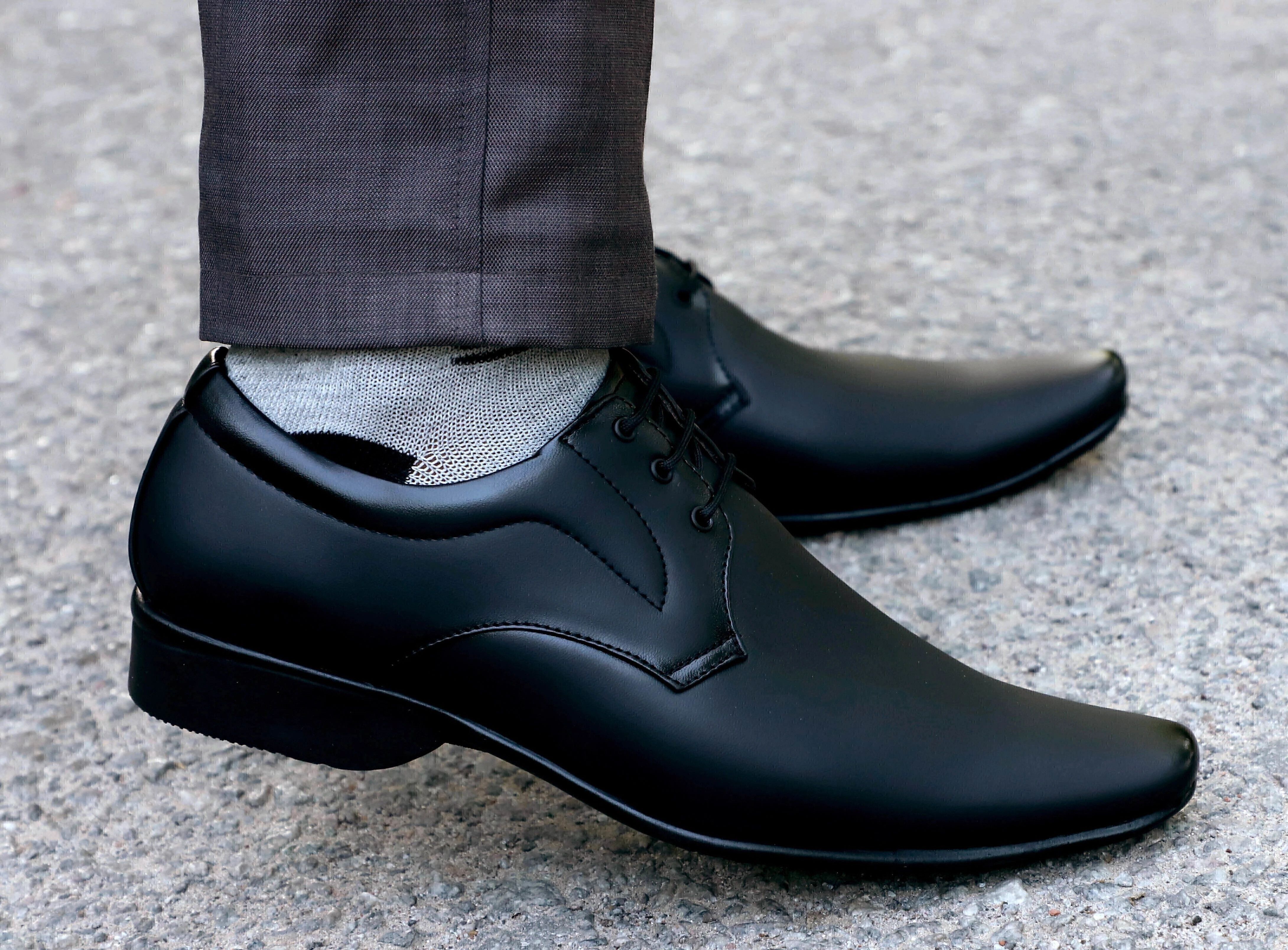 Aaeshu Men and boys stylish and comfortable black color formal shoe Lace Up For Men-image-27