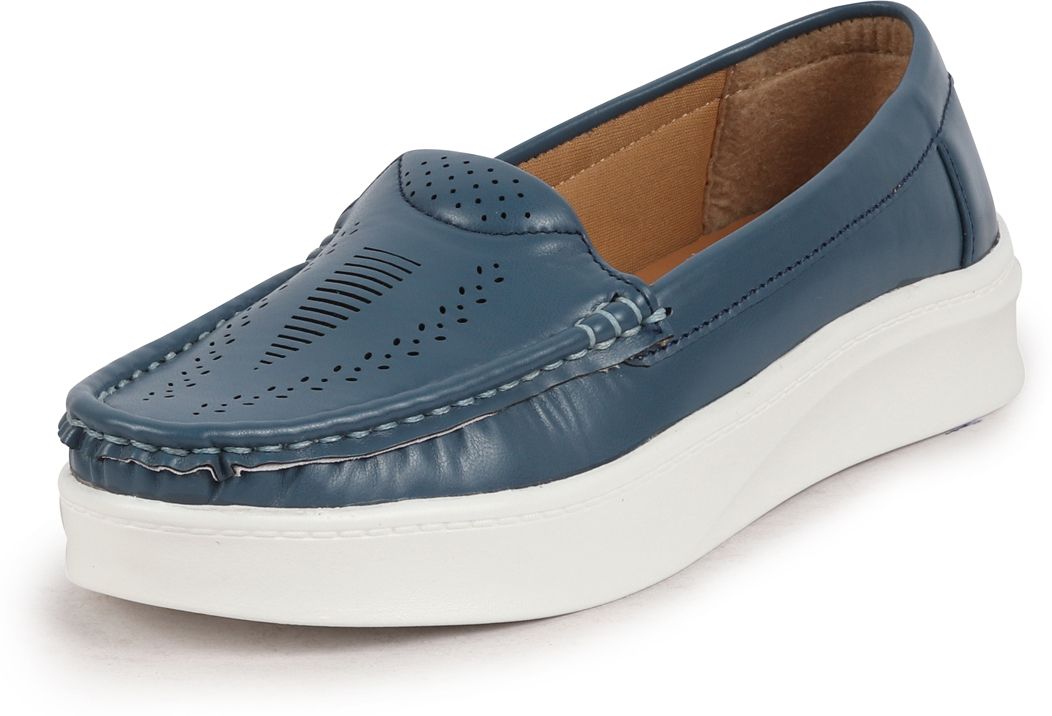 fausto Perforation Laser Cut Stitched Casual Slip On Loafer|Work|Outdoor|Office Wear Slip On For Women-picture-34