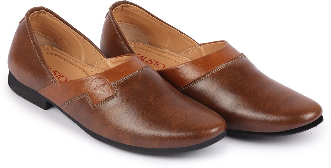 Wedding Party Evening Ethnic Colorblocked Slip On Juttis and Mojaris For Men-image-37