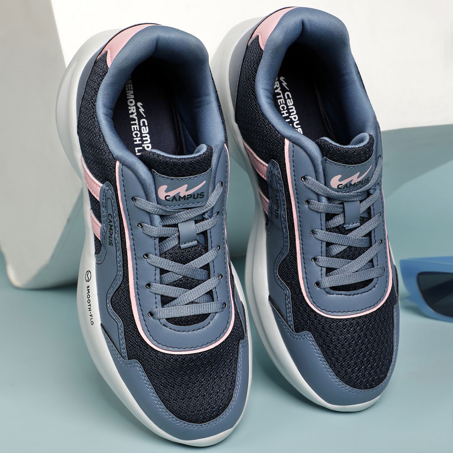 HALL Casual Shoes | Memory Insole Cushioning | Comfortable Mesh Upper | Lace-Up Sneakers For Women-image-48