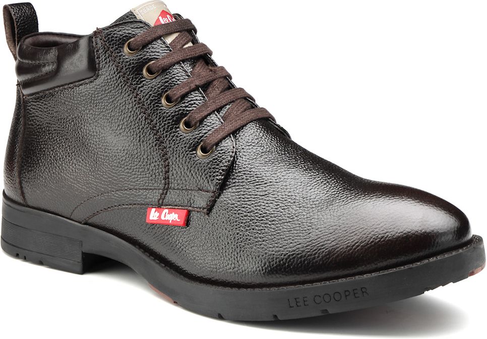 lee cooper Leather Lace-up & Soft Cushioned Insole for All-Day Comfort Boots For Men-picture-11