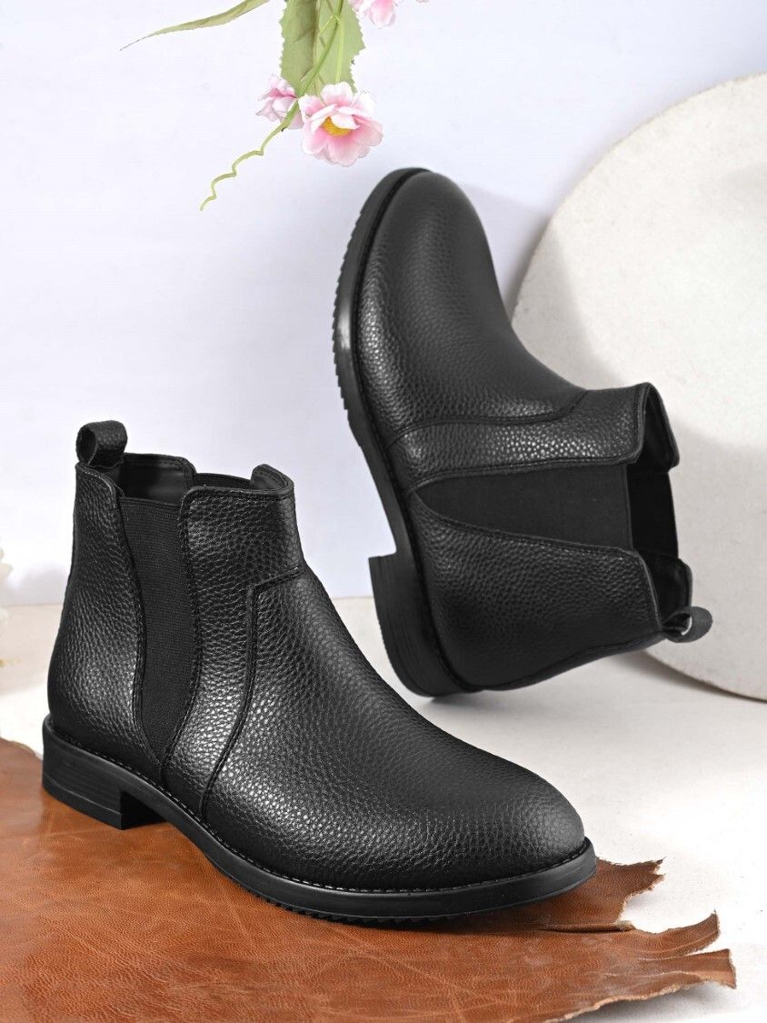 roadster Lightweight Casual Boots |Soft Cushion Comfort| |Easy Slip-On |Everyday Wear Boots For Women-picture-18