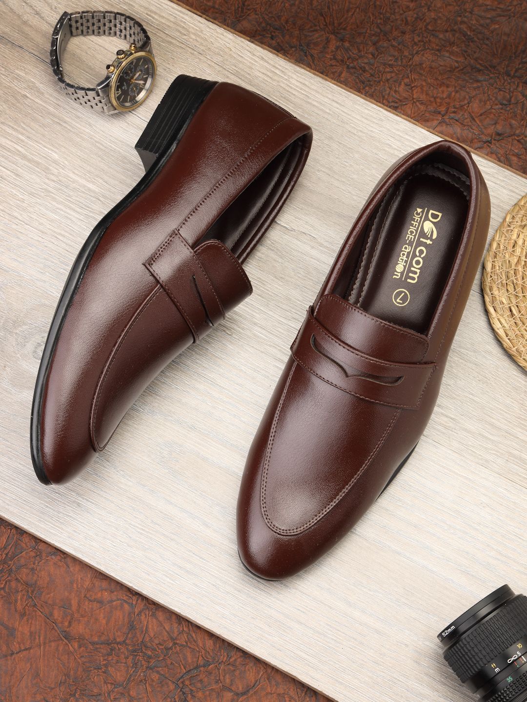 action Dotcom OFFICE-256 Classy Trendy Comfortable lightweight Formal Slip-On Monk Strap For Men-picture-30