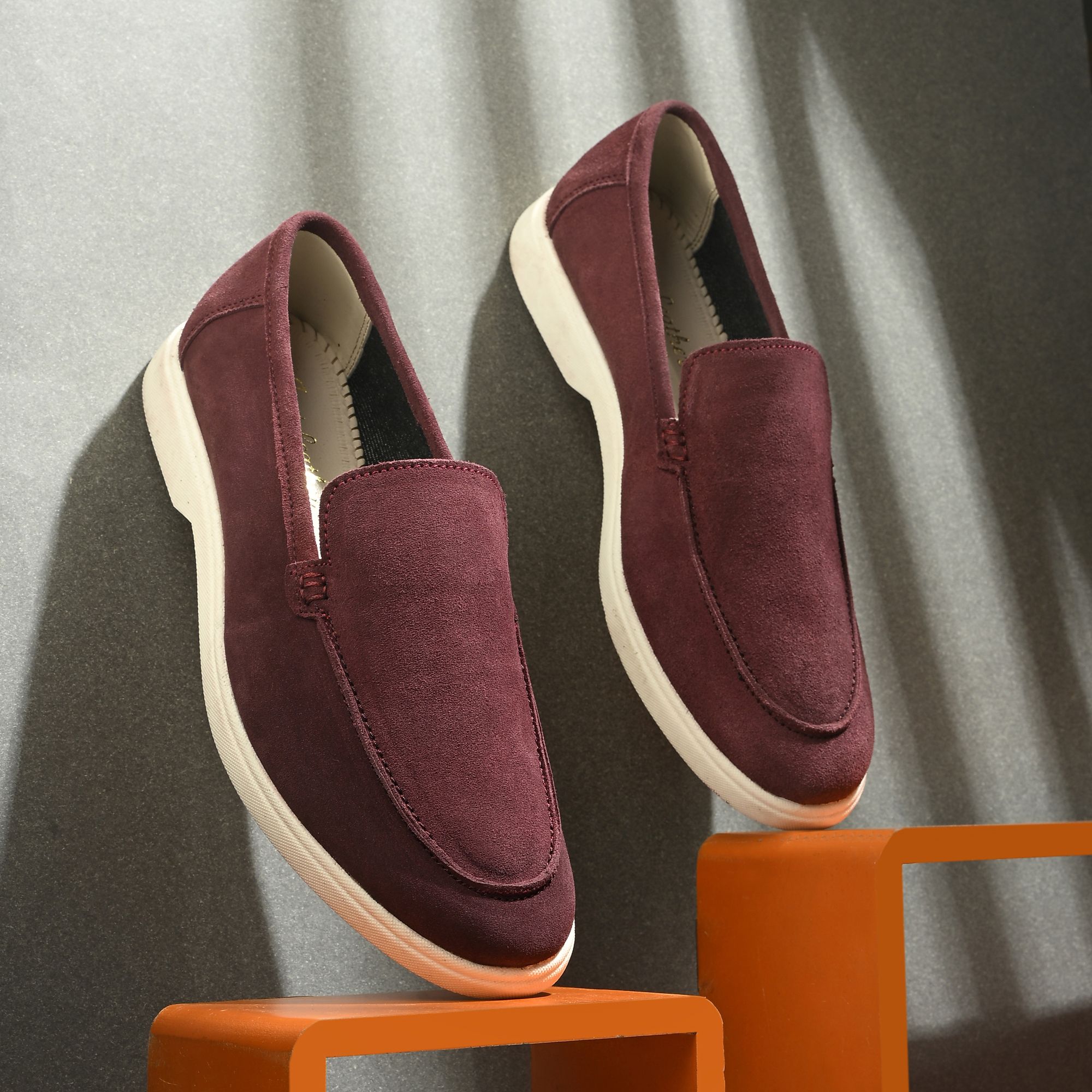 Suede Leather Penny Loafers Loafers For Men-image-44