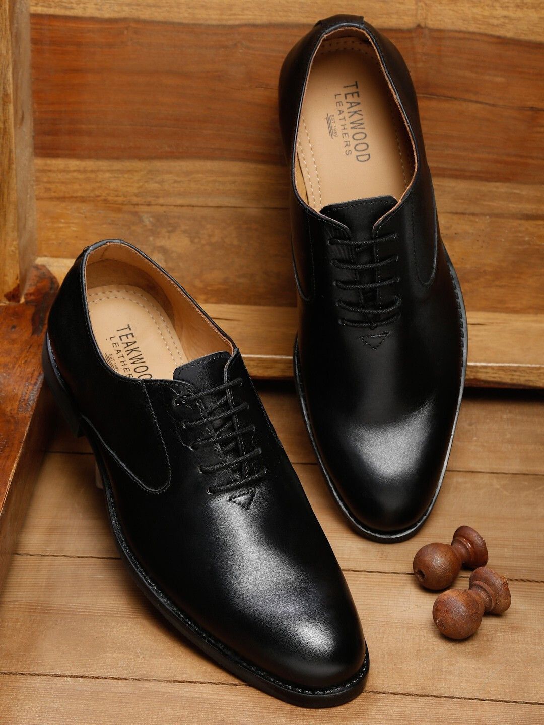 Men Black Solid Genuine Leather Formal Oxfords Oxford For Men-image-21