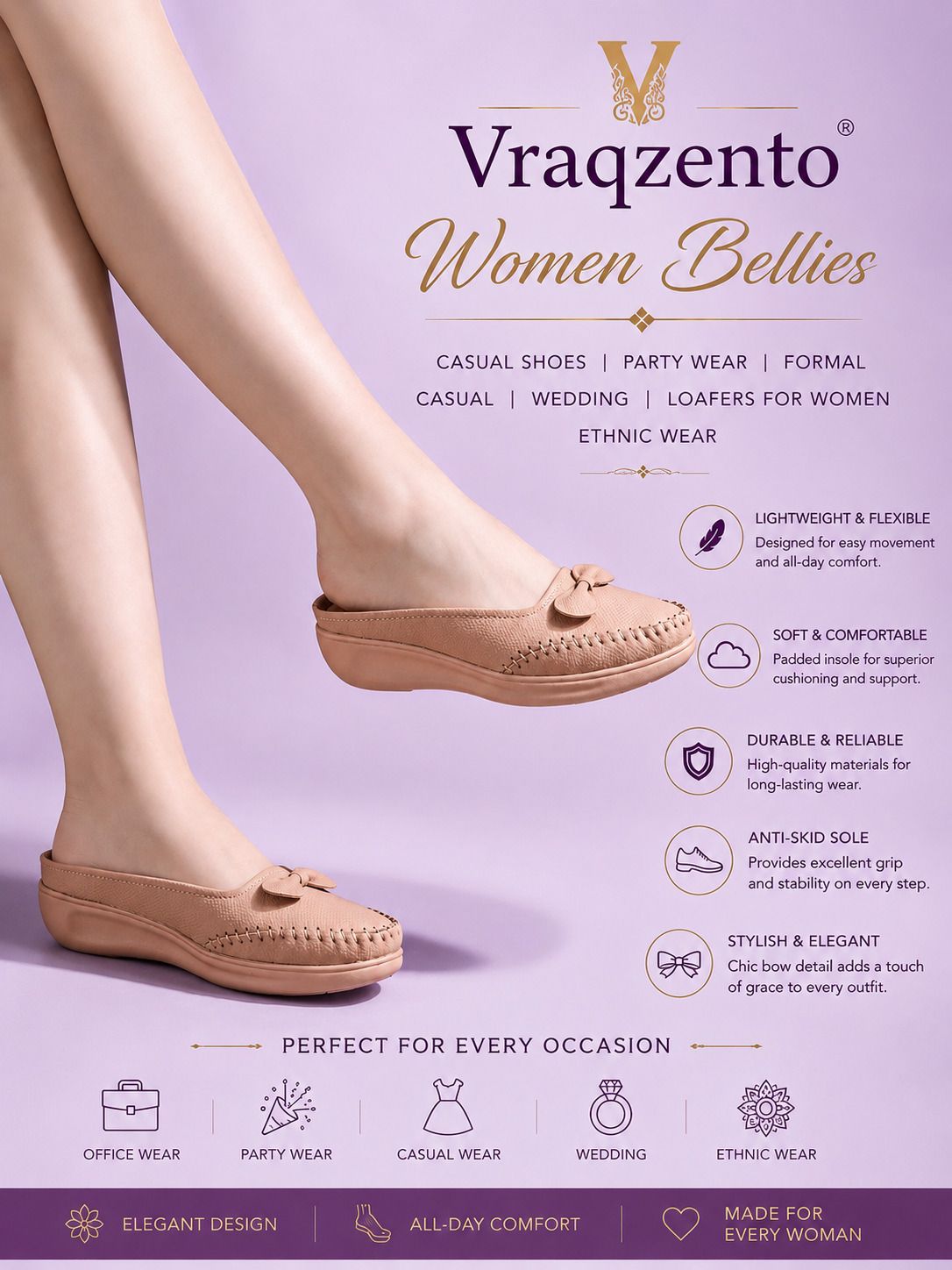 Premium Women Bellies | Stylish Loafers & Ethnic Mojaris Shoes Bellies For Women-image-8