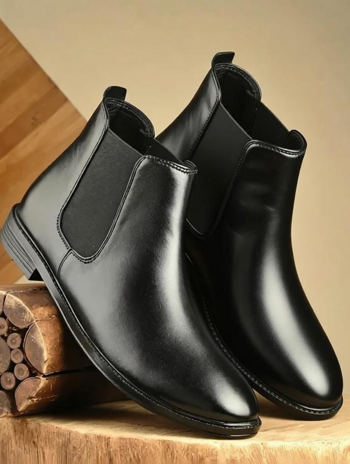 amico Synthetic Leather Lightweight Comfortable Trendy Walking Outdoor Slip On Chelsea Boots For Men-picture-11