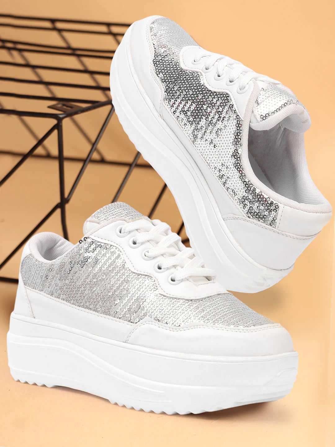 GLITTERY WEDDING AND PARTY WEAR Sneakers For Women-image-5