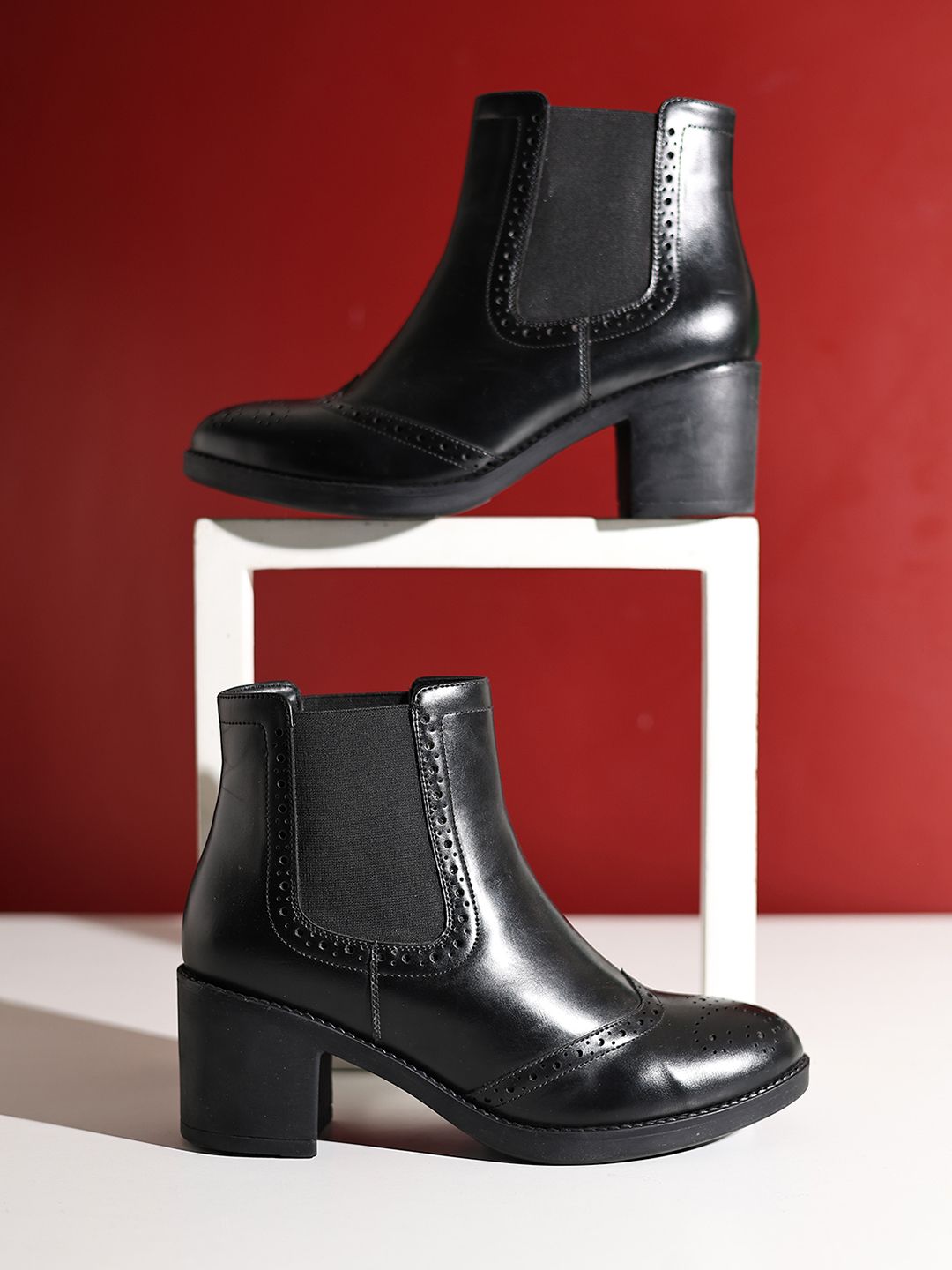 Midnight Brogue Ankle Boots | Extra Comfort, Skin-Friendly | Perfect for Winter Boots For Women-image-28