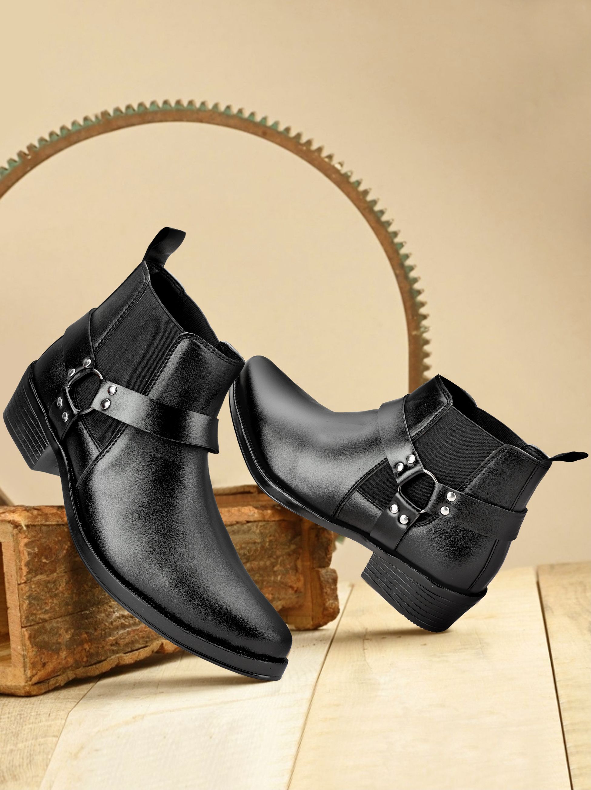 retro king Chelsea boots for Men|Full Grain Synthetic |Smart Casual Office Boots For Men-picture-10
