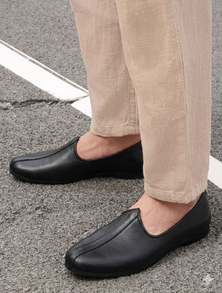 jaipur trendcraft Men's Classic black Jalsa,rajathani,jaipuri Jutis For Men Slip On For Men-picture-23