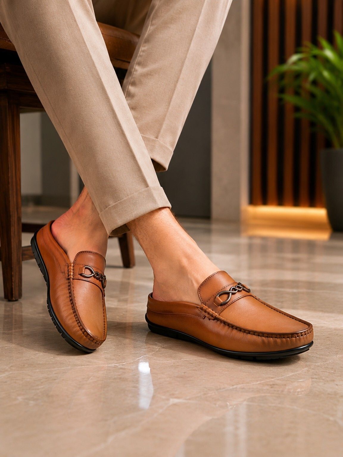Premium Open Back Slip-On Mules | Loafers For Men-image-36