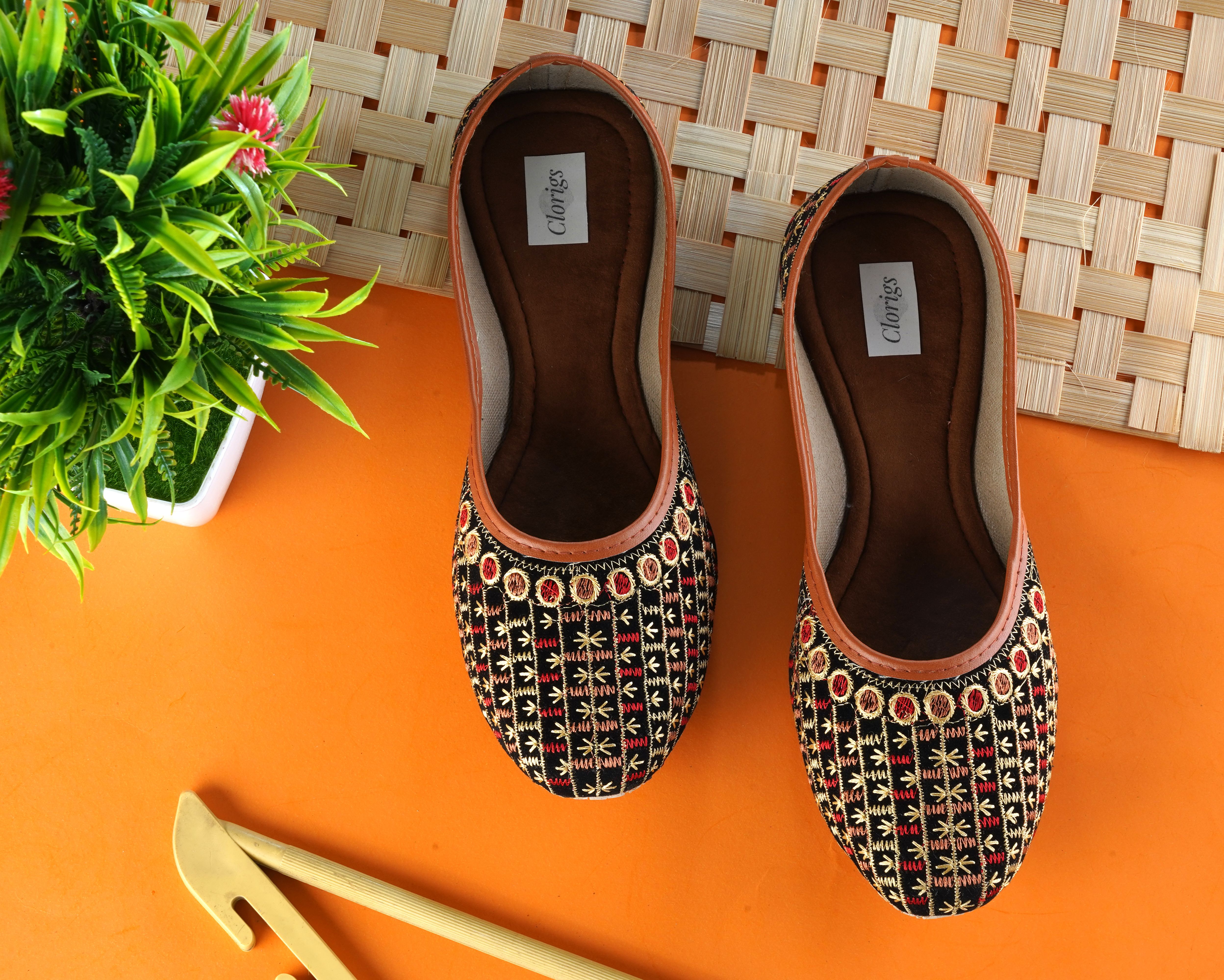 Clorigs Handmade Stylish || Colourfull Velvet Bellies For Women