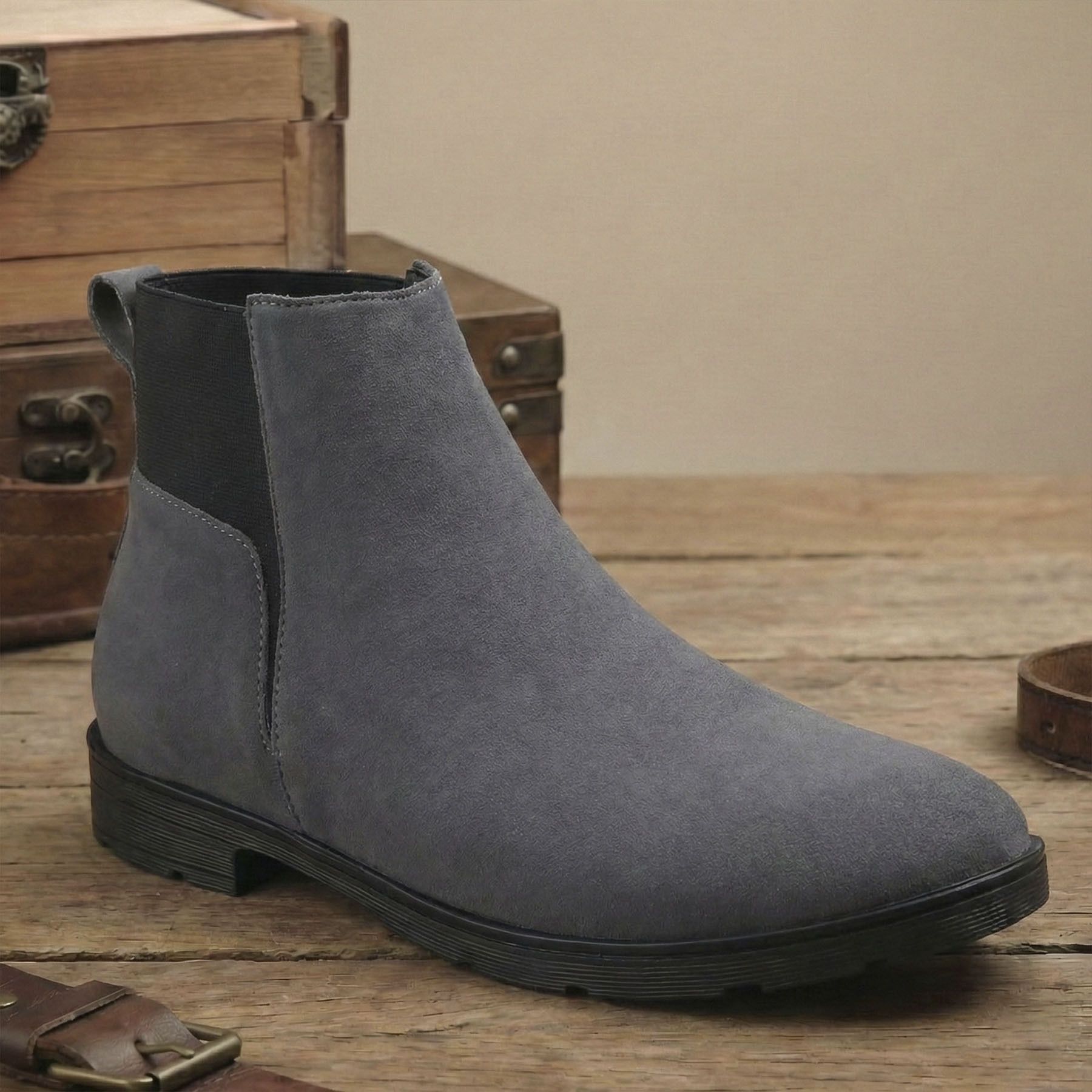bxxy Men's Latest Casual Suede Material Party Wear Slip-on Chelsea Boots Boots For Men-picture-19
