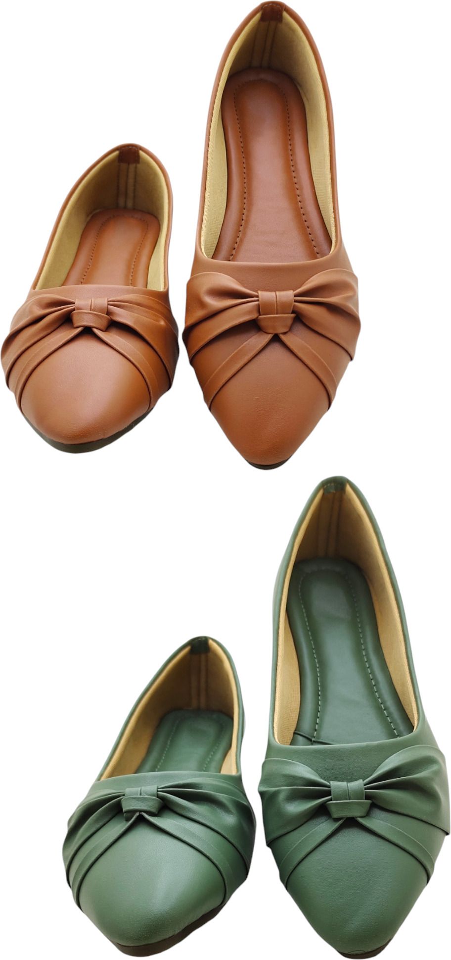 Collard Soft, Comfortable &Stylish Belly For Women &Girls (Tan, Green)Pack Of 2 Bellies For Women-picture-11