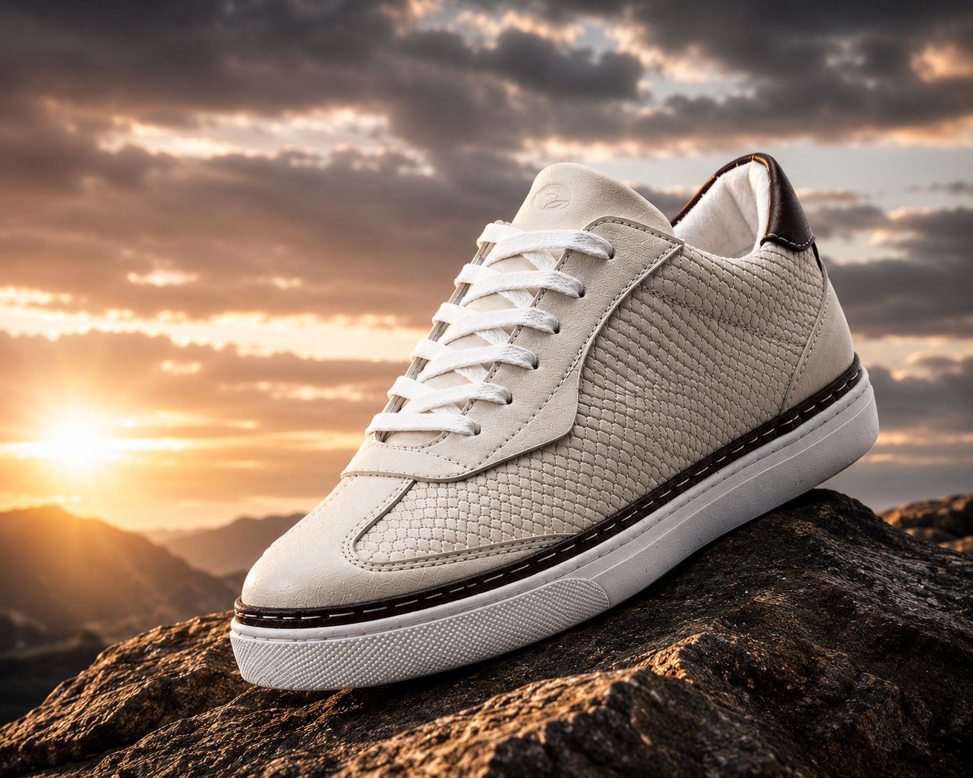 broox Men's Leather Comfortable Lace-Up Fashion Sneakers | Daily Wear Walking Shoes Sneakers For Men-picture-11