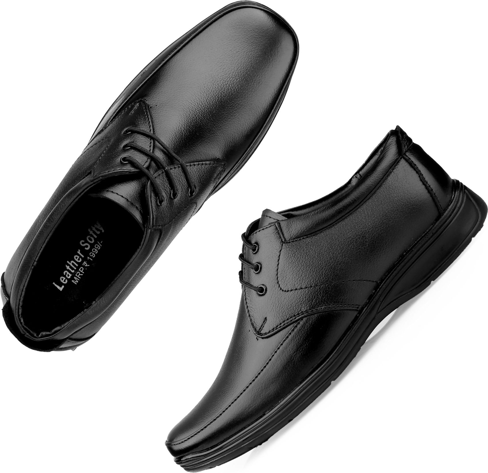 Leather formal shoes for men lace up office shoes Party Wear For Men-image-1