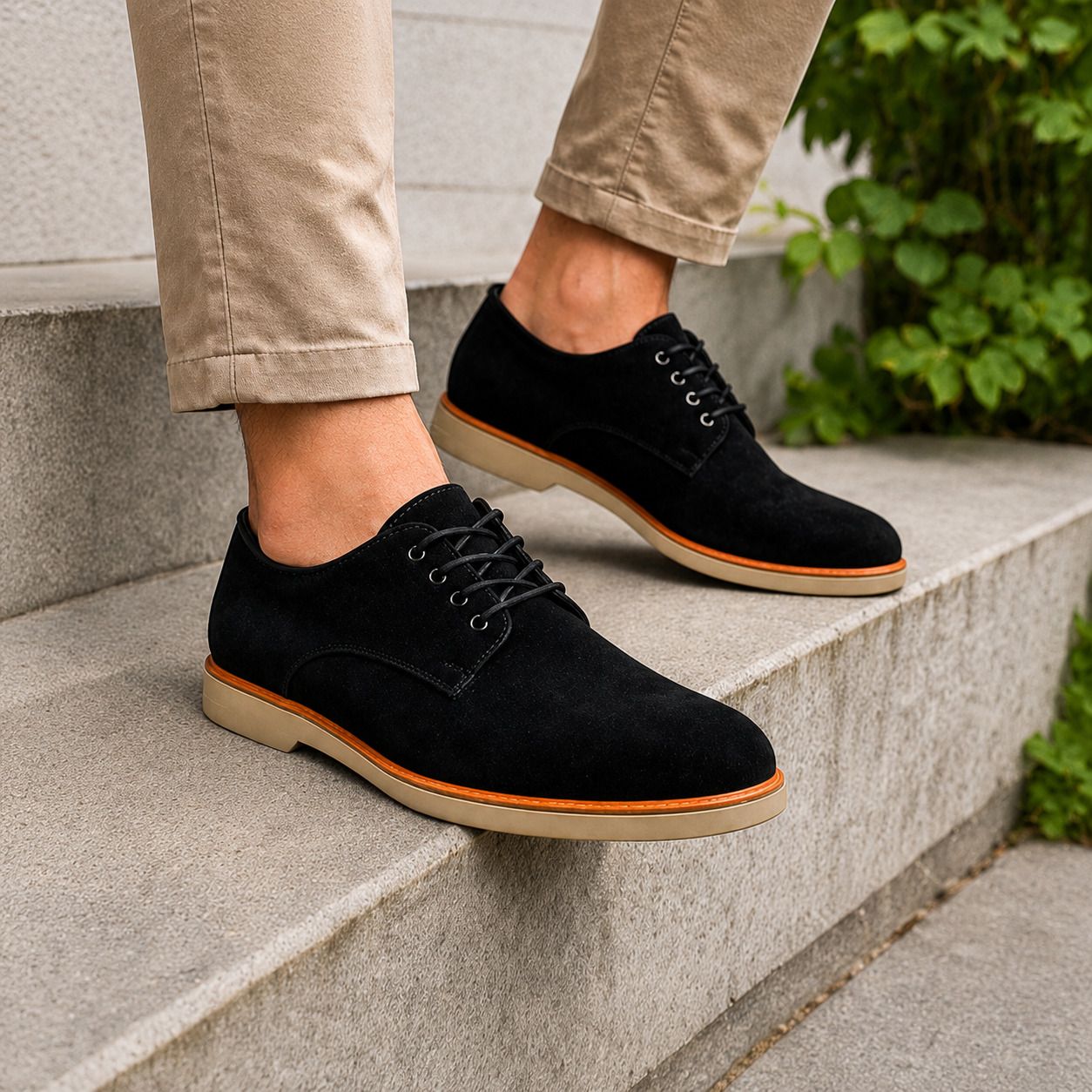 Monarch Black Suede Derby Shoes for Men | Office & Party Wear Shoes Casuals For Men-image-22