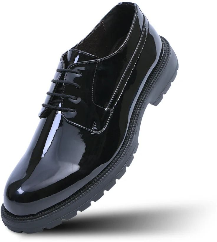 Monkstory Atelier 1990 Patent Derby Lace-Ups - Black Loafers For Men-picture-31